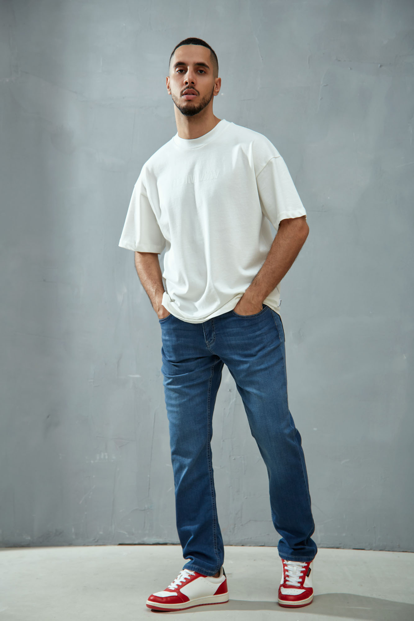 VM-OMA-33-029 Джинсы SLIM  Van Mich Синий