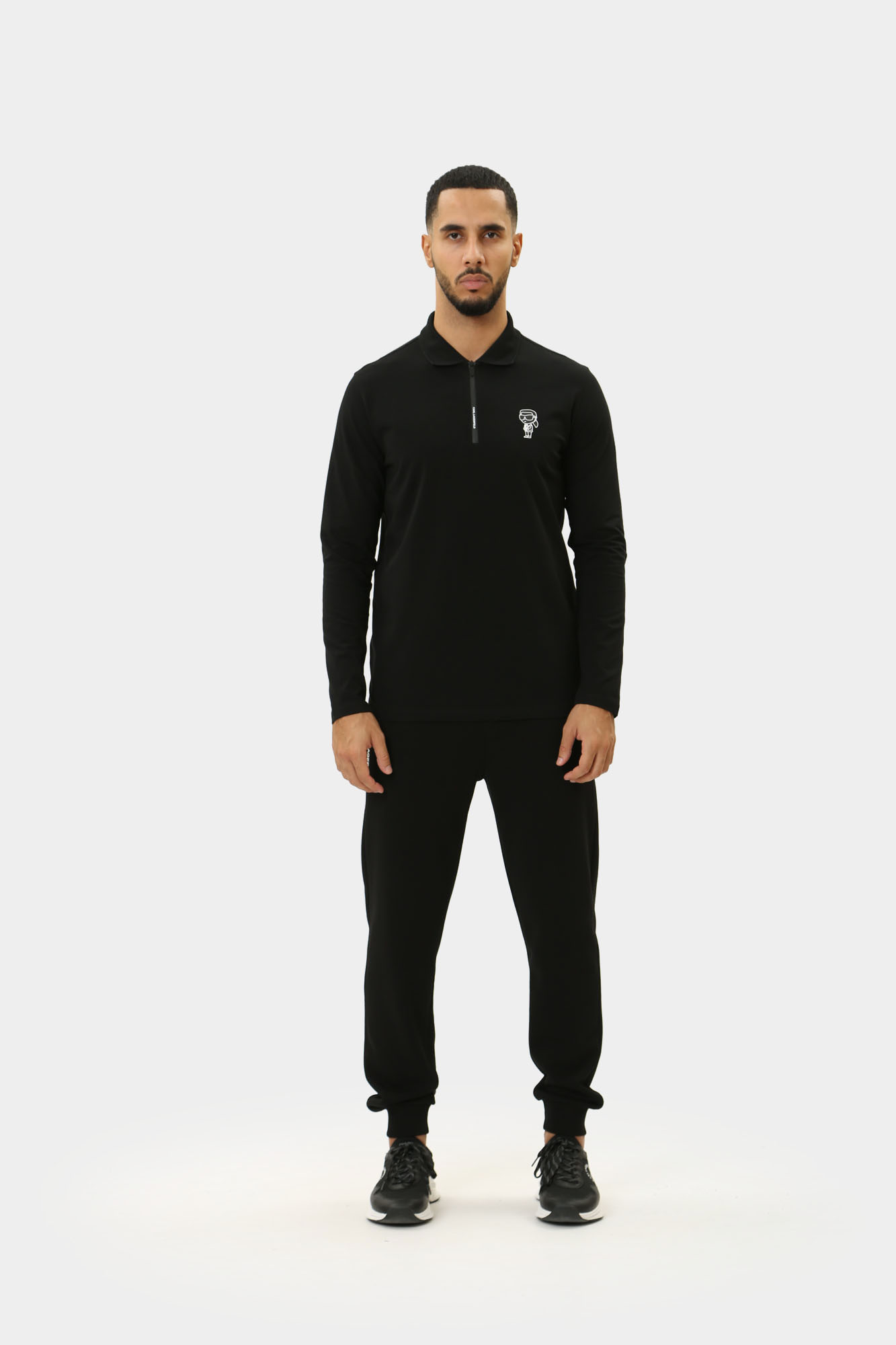 543221_74540 Поло с длинным рукавом Karl Lagerfeld Черный