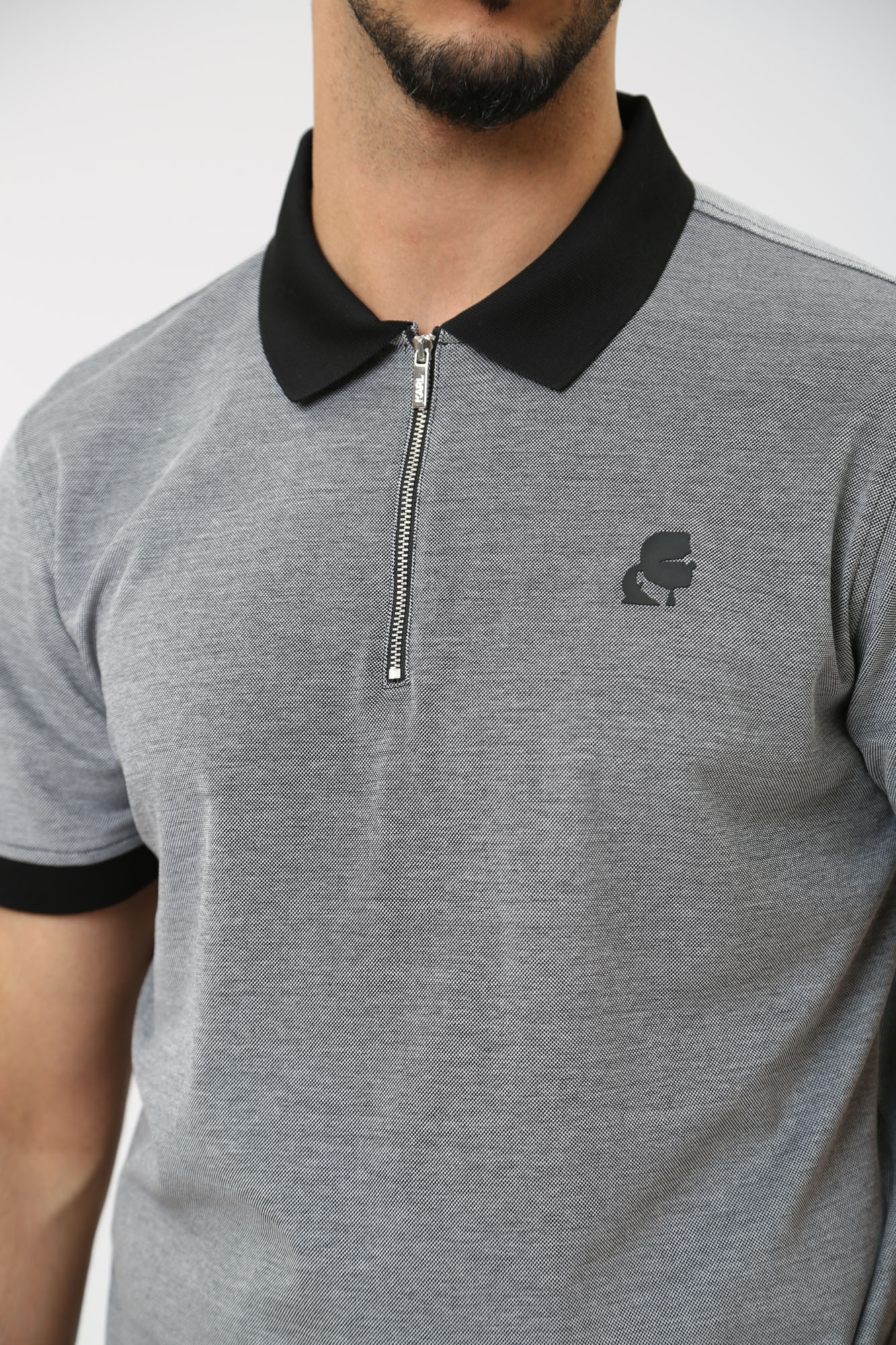 Поло Karl Lagerfeld Серый