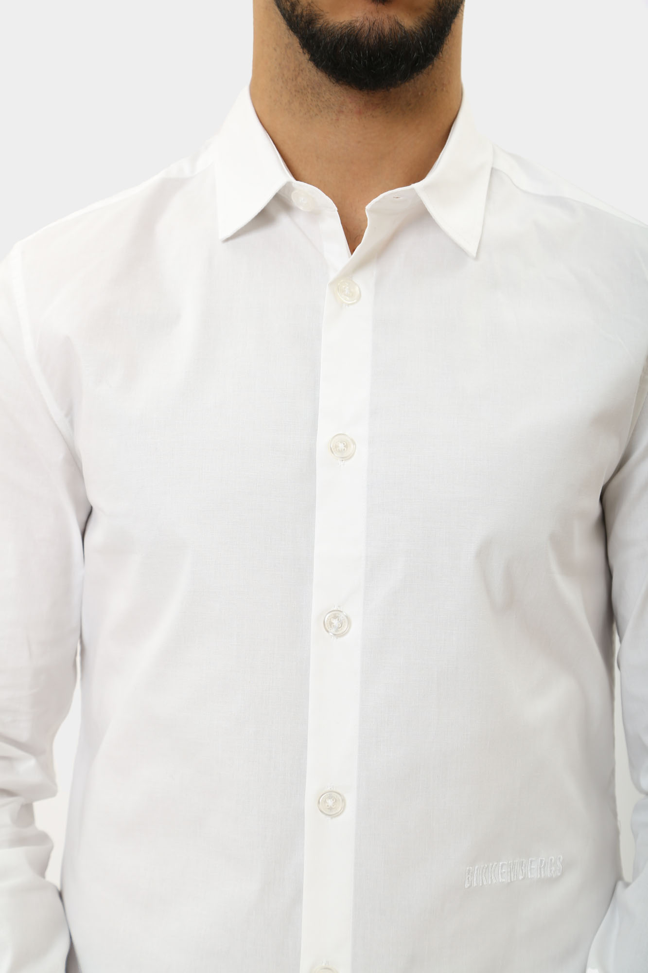 PBMS0419 Сорочка д/р Bikkembergs Белый