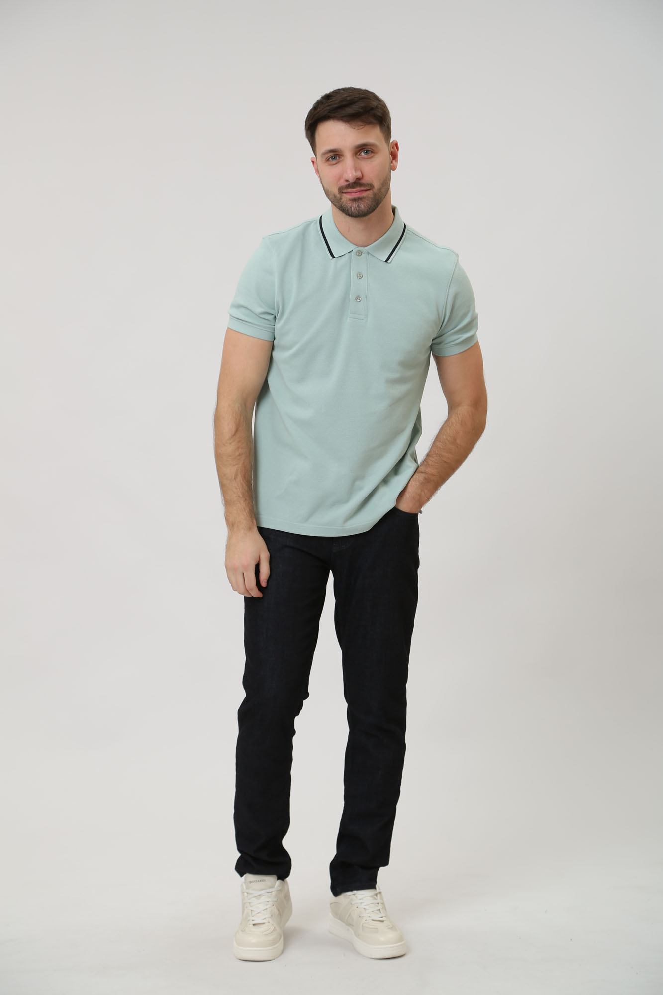 30037553_10015974 Поло Strellson Голубой