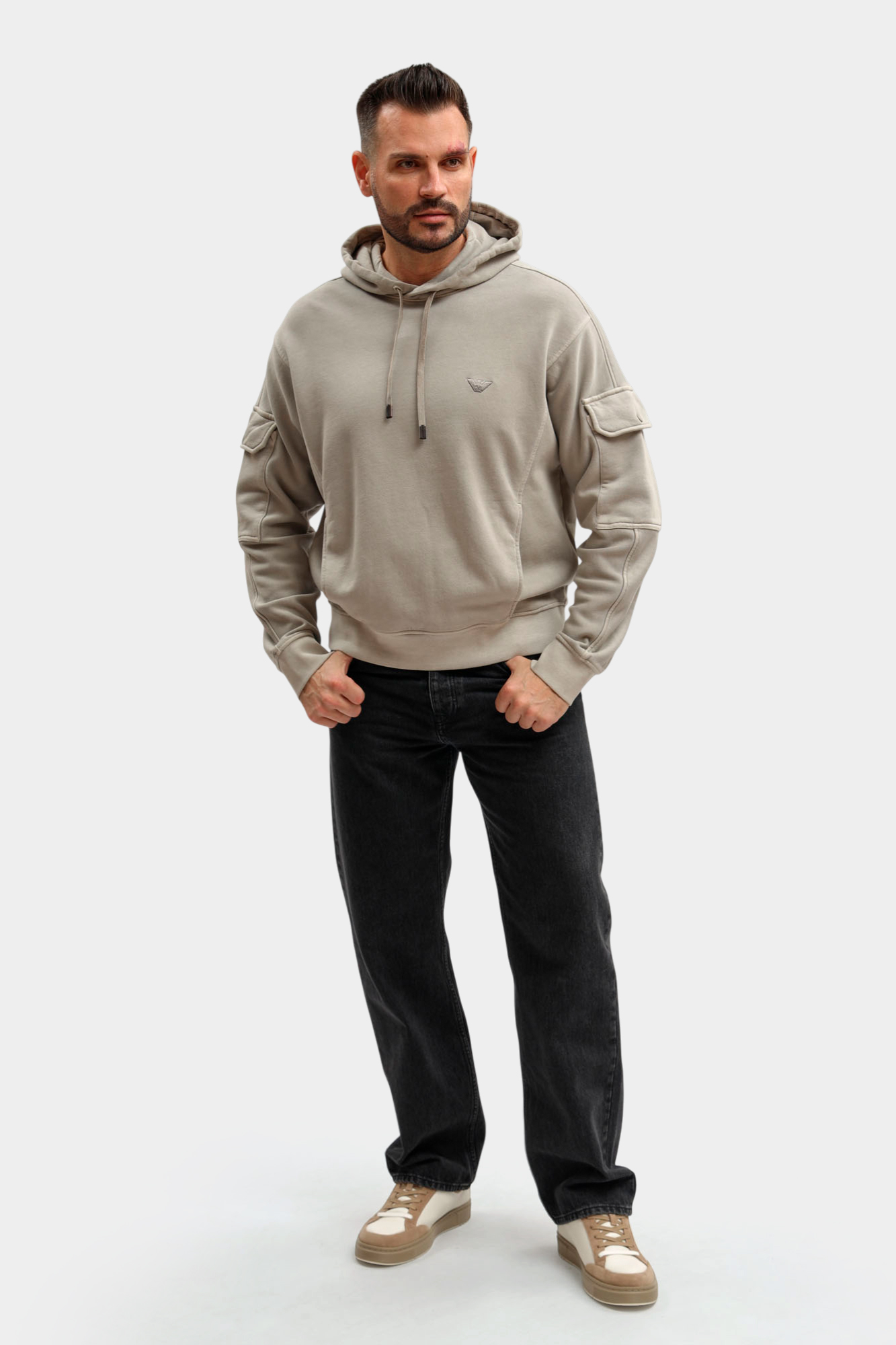 EM004863_AF13713 Худи Emporio Armani Серый