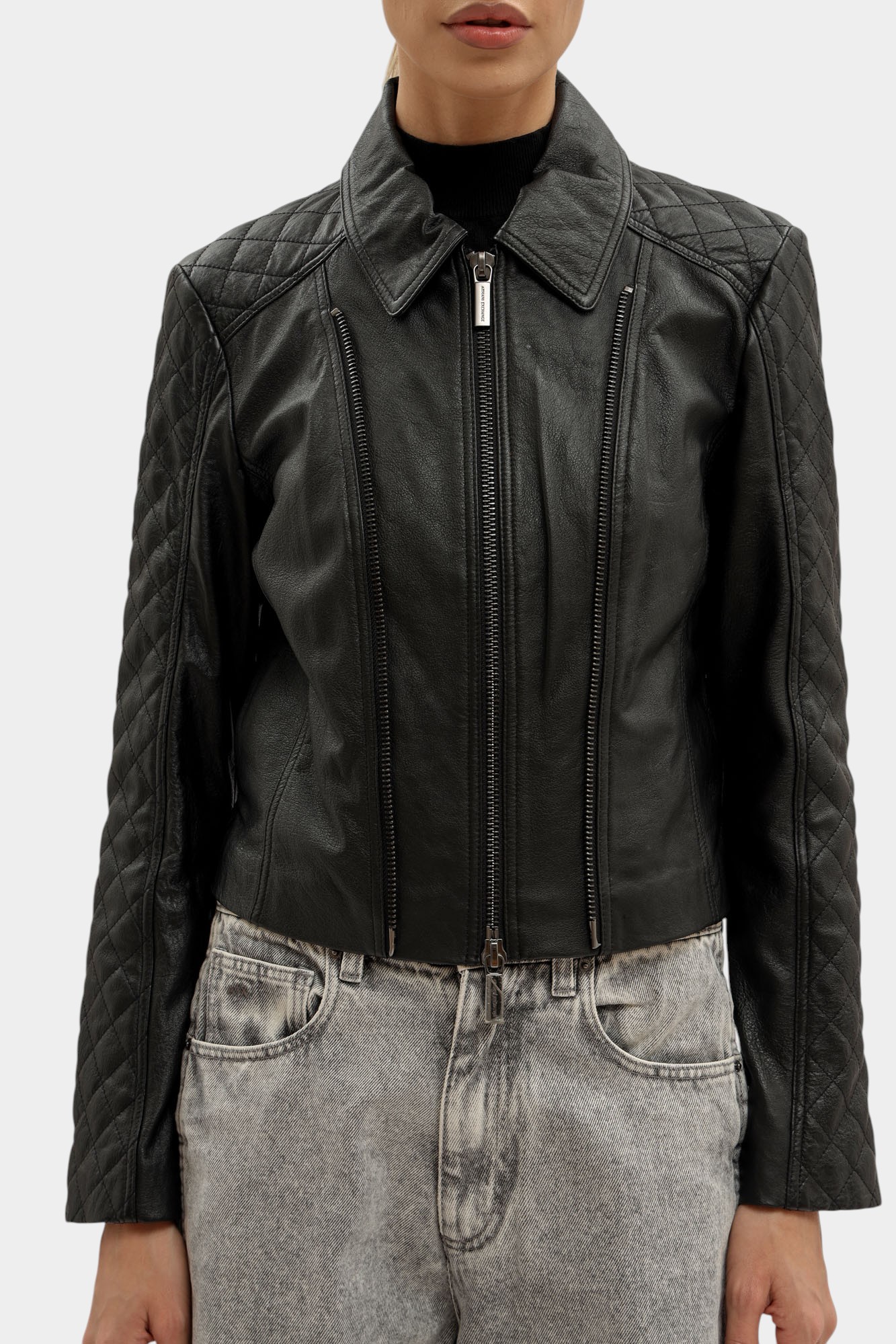 XW000654_AF16212 куртка кожаная armani exchange 