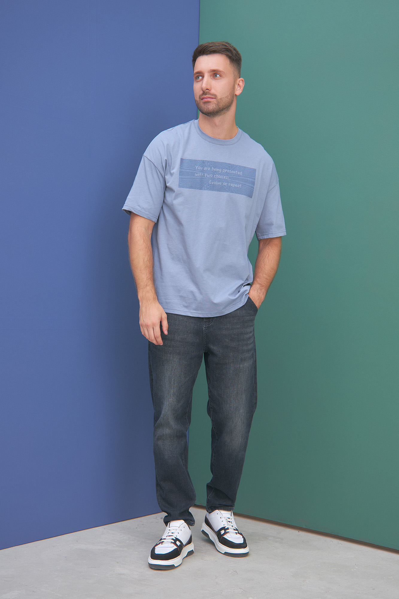 M-232-P-22-0057 Футболка The Hills Синий