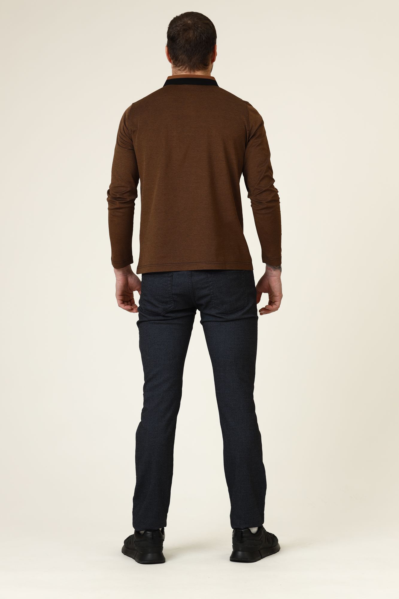 502205_745008 Поло с длинным рукавом Karl Lagerfeld Коричневый