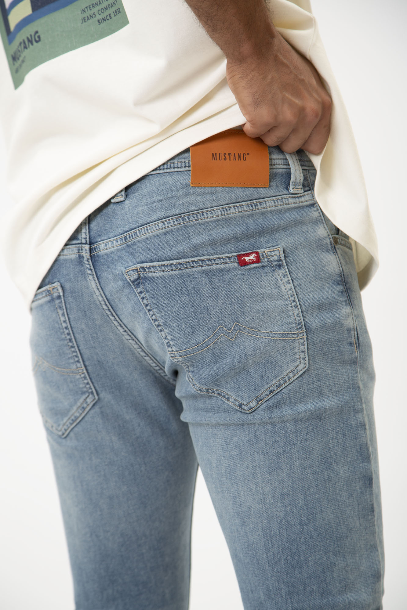 1014866-5000 Брюки джинсовые Mustang Синий