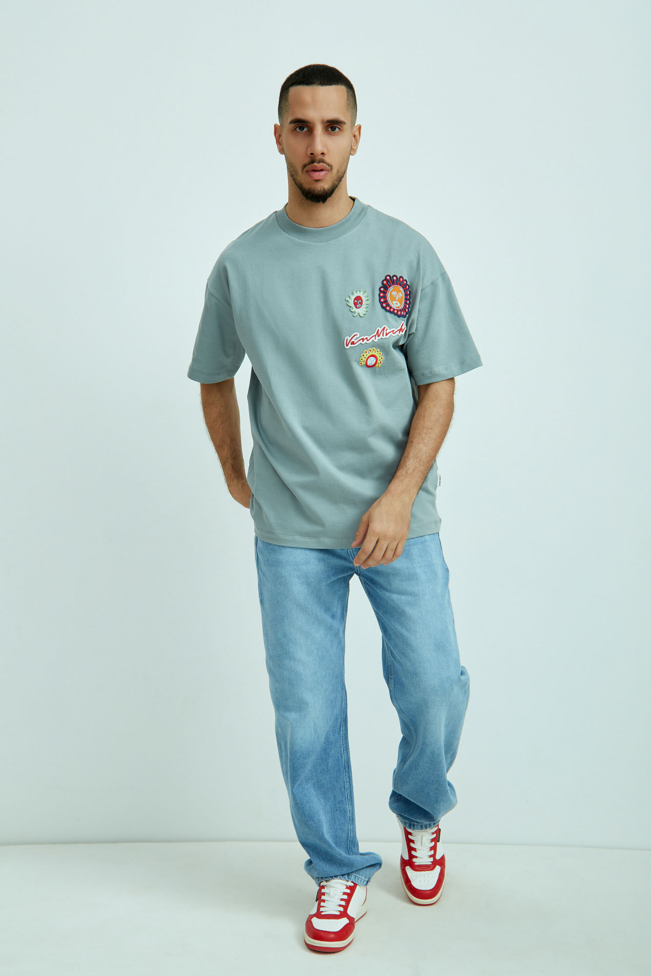VM-ERK-22-063 Футболка Van Mich Голубой