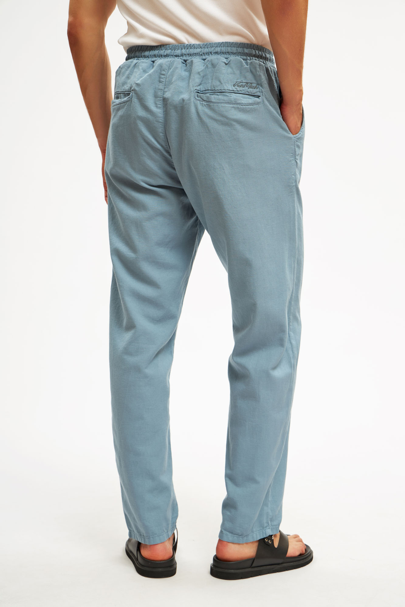 VM-OMA-55-446 Брюки льняные Van Mich Серый