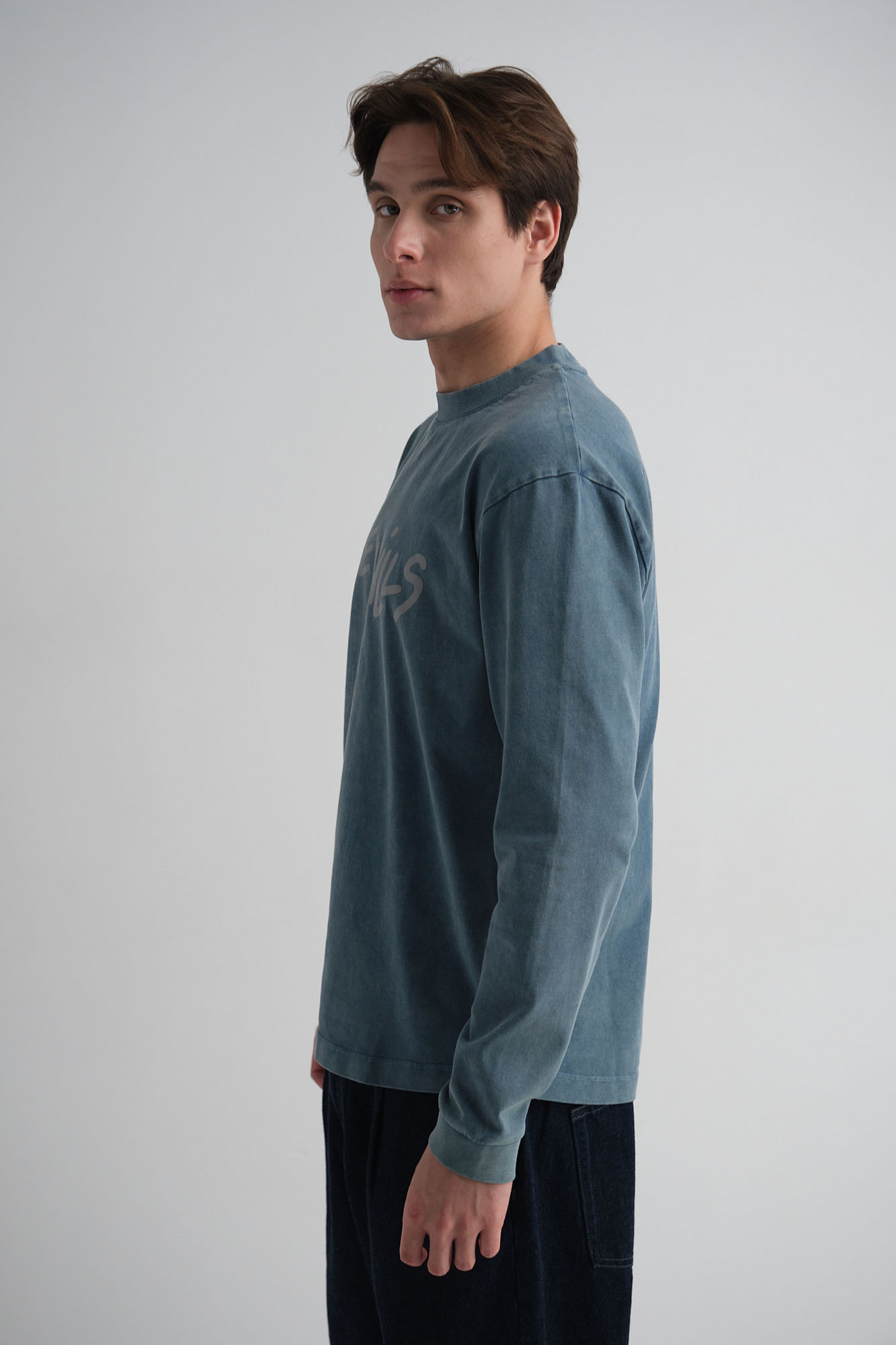 M-242-TU-22-6001 Лонгслив The Hills Бирюзовый