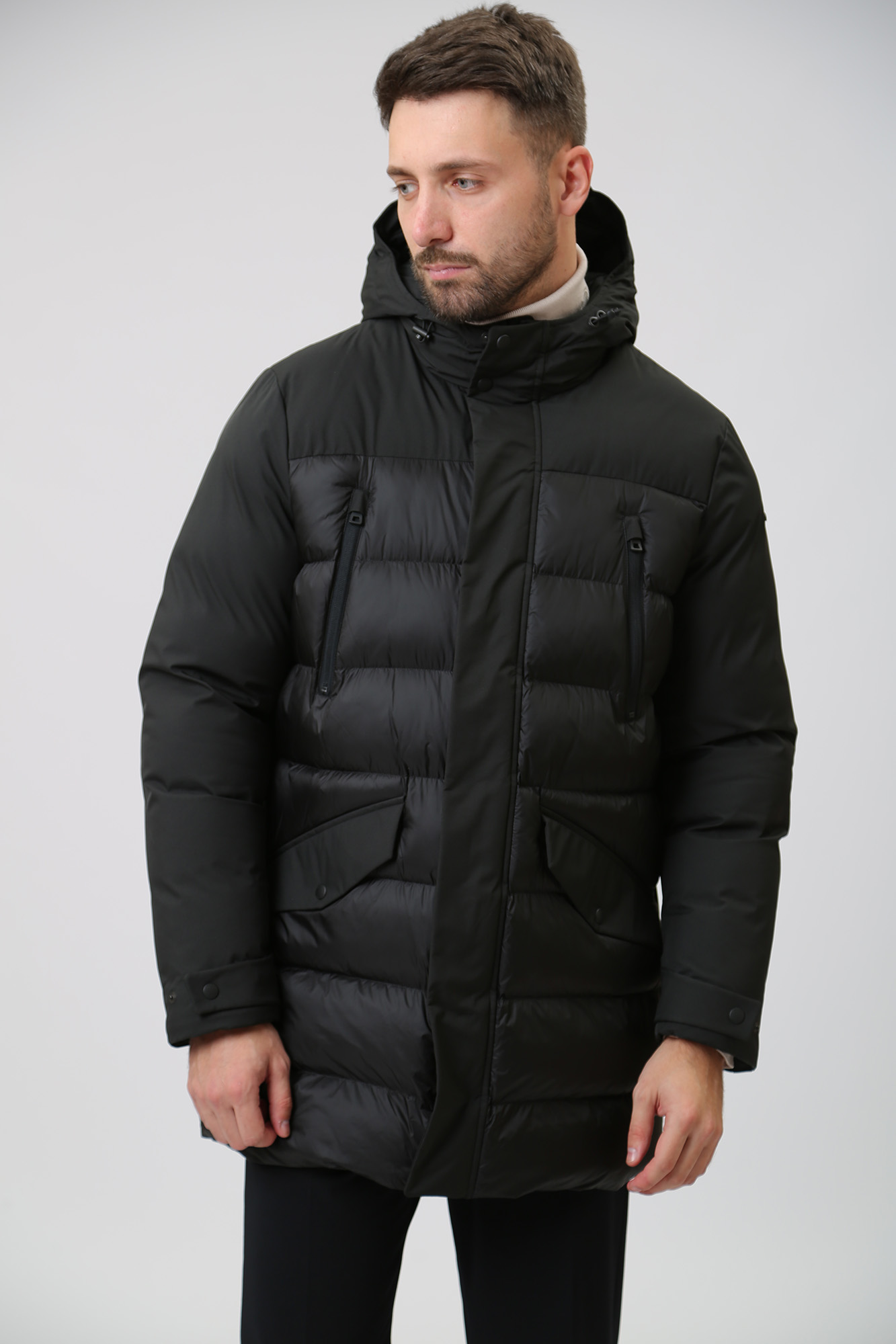 M3628KTC175F Пуховик удлиненный Geox Черный
