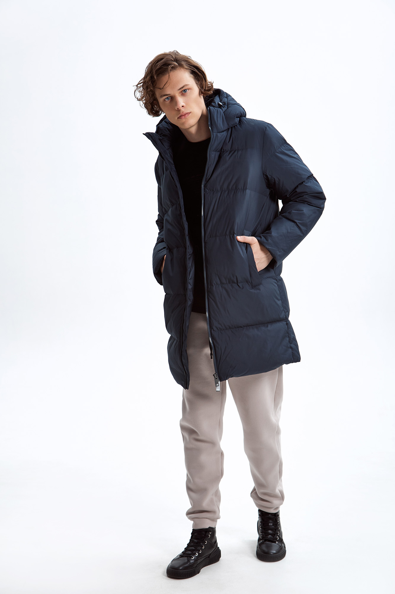 M-222-B-5022703 Пуховик The Hills Синий