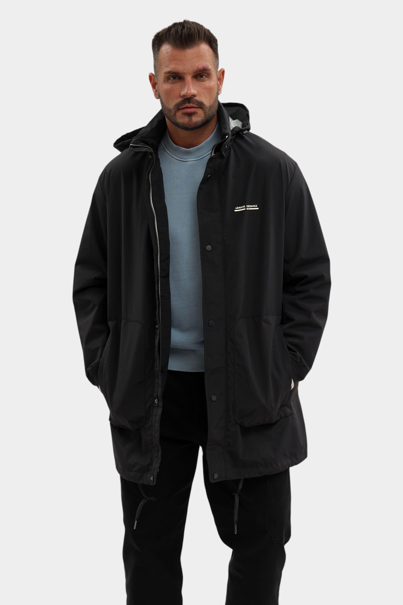 XM000931_AF15605 Плащ Armani Exchange Синий