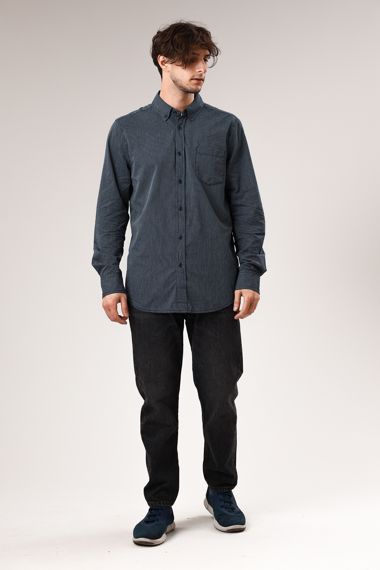 1011831- Рубашка Mustang Синий