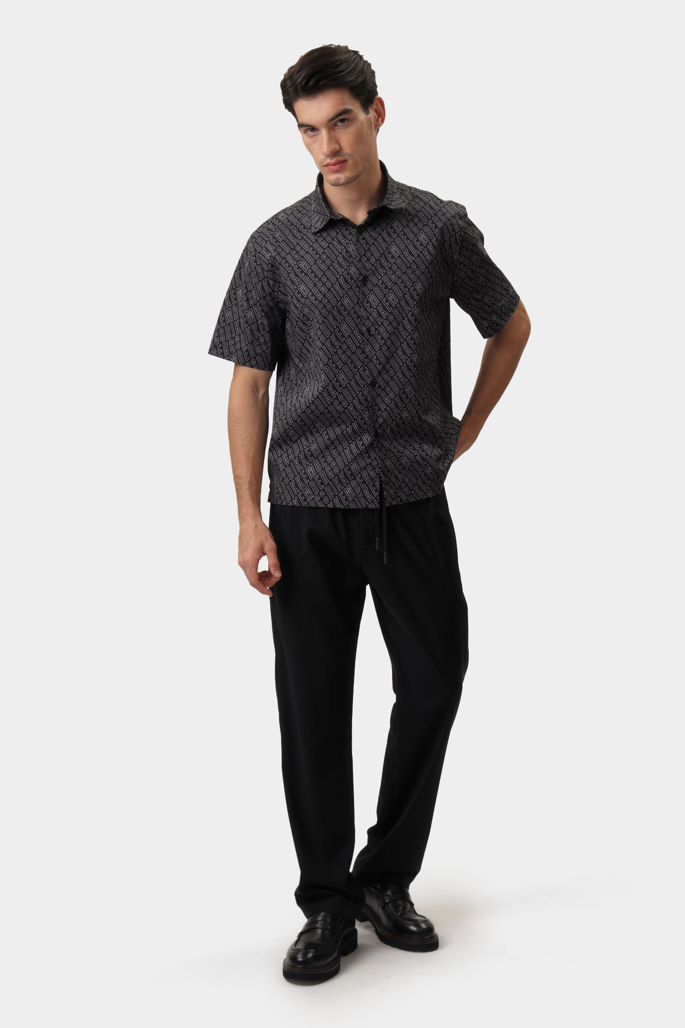 BMS0938 Рубашка Bikkembergs Черный