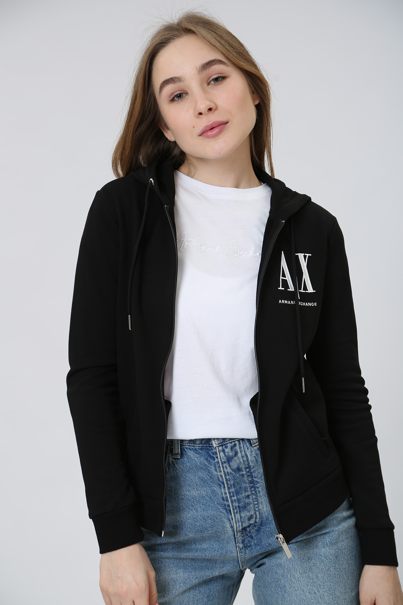 8NYM22_YJ68Z толстовка с/к armani exchange 