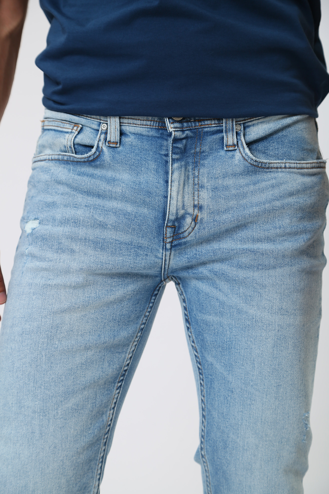 1013676-5000 Брюки джинсовые Mustang Голубой