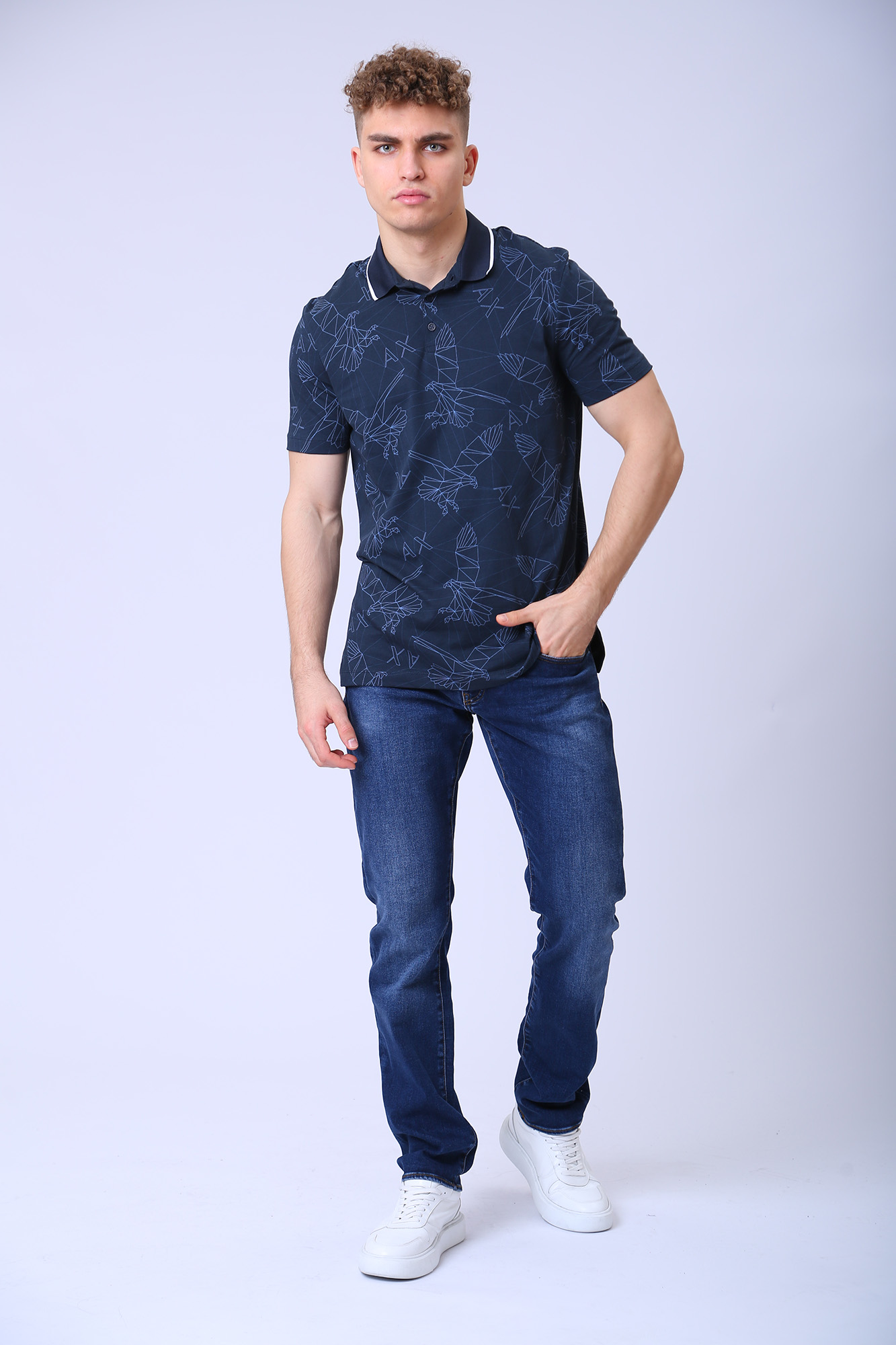 Поло Armani Exchange Синий