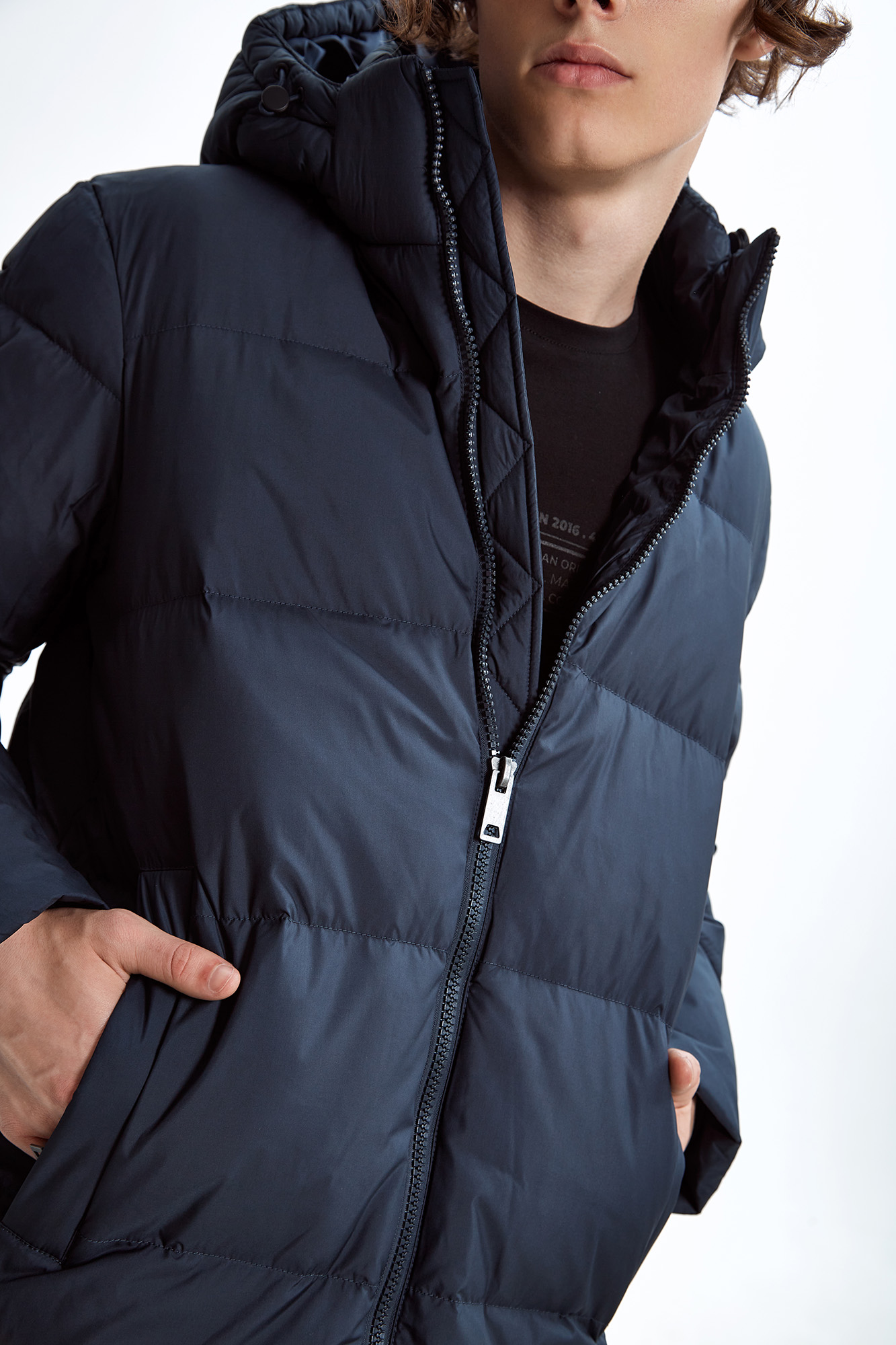 M-222-B-5022703 Пуховик The Hills Синий