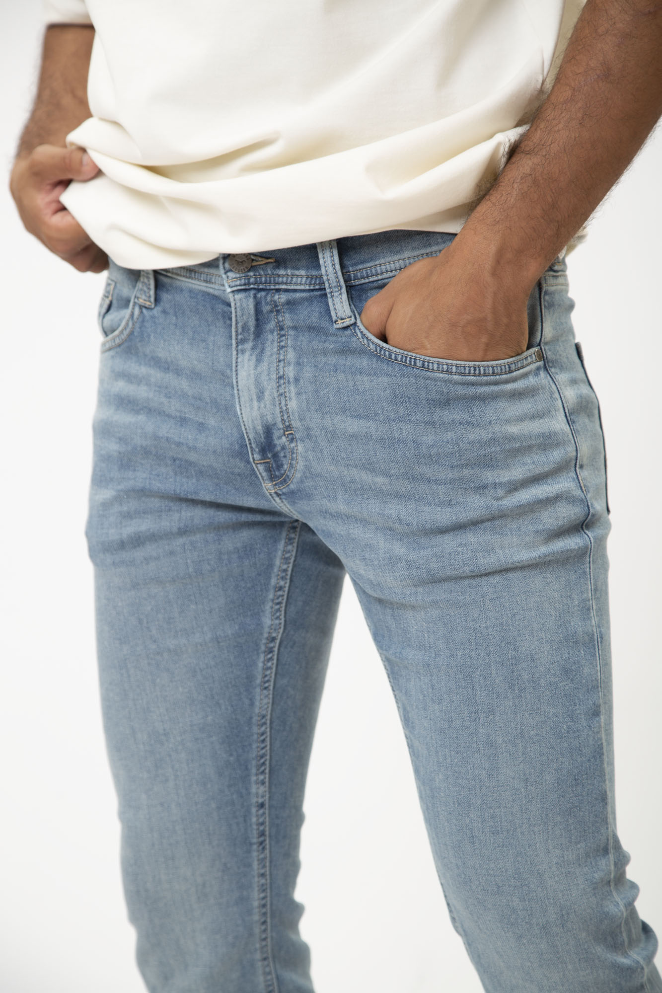 1014866-5000 Брюки джинсовые Mustang Синий