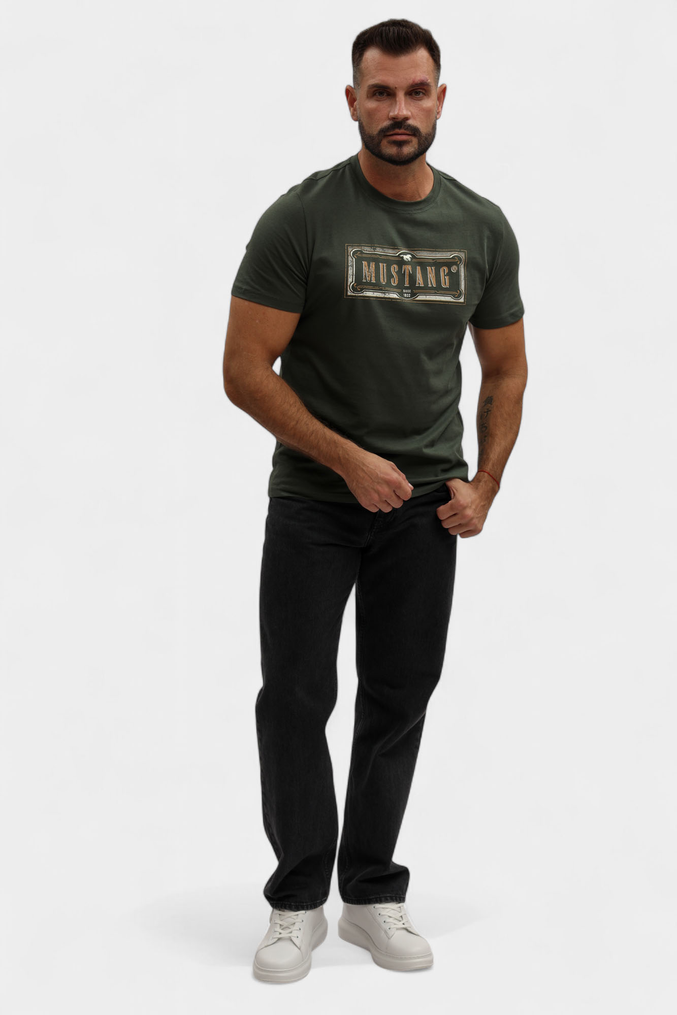 1017127 Футболка Mustang Зеленый