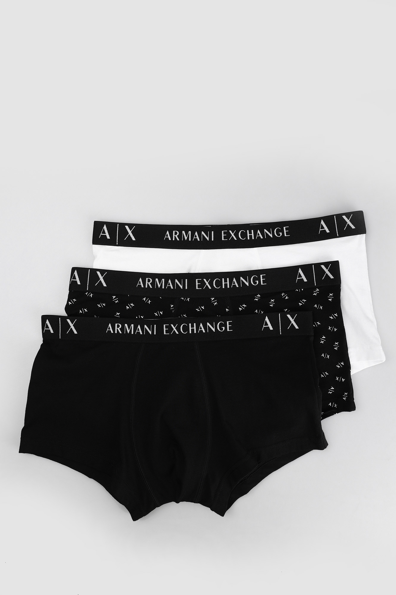 957030_CC282 Трусы 3 шт Armani Exchange Белый