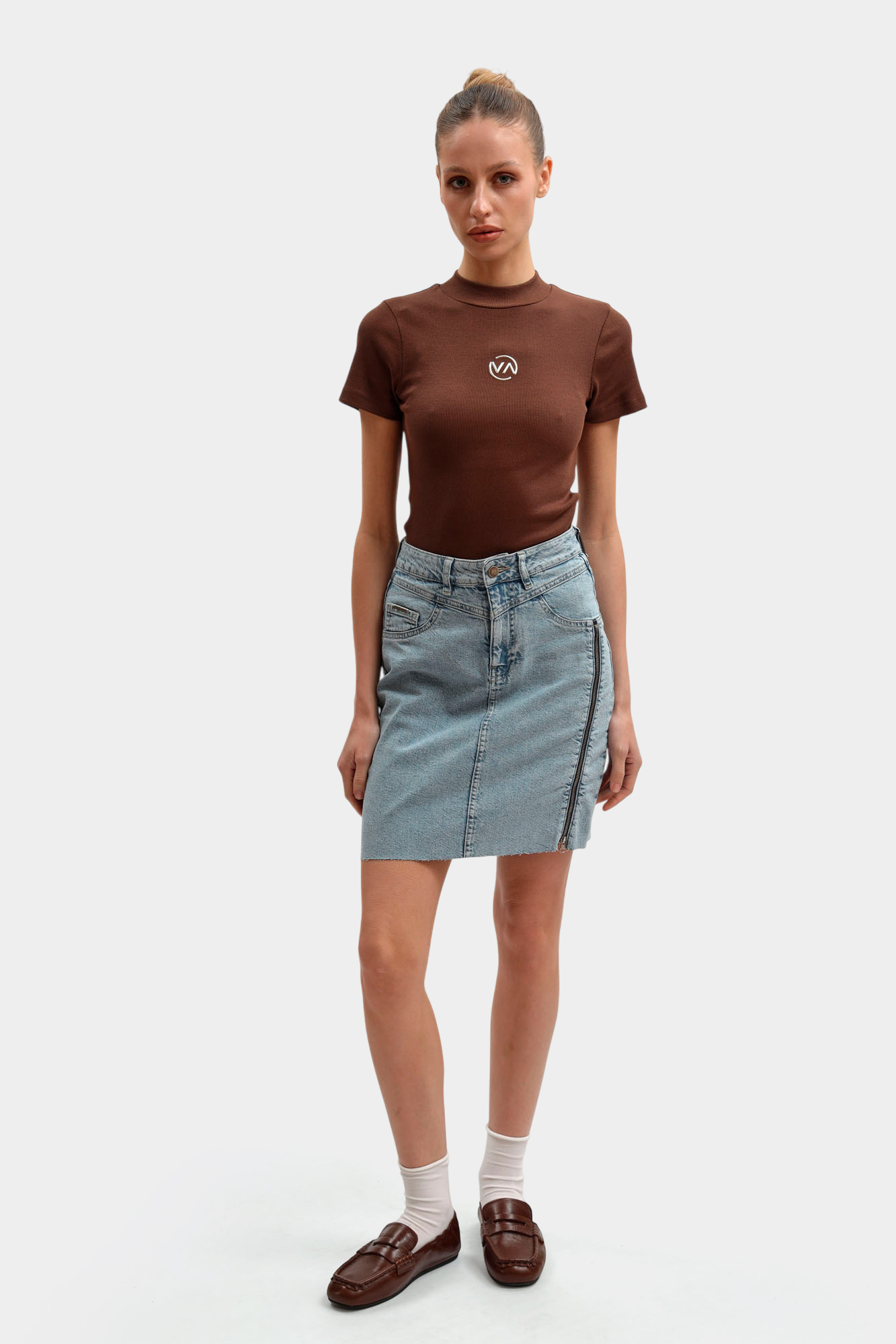 VW-OMA-33-666 юбка джинсовая van mich 