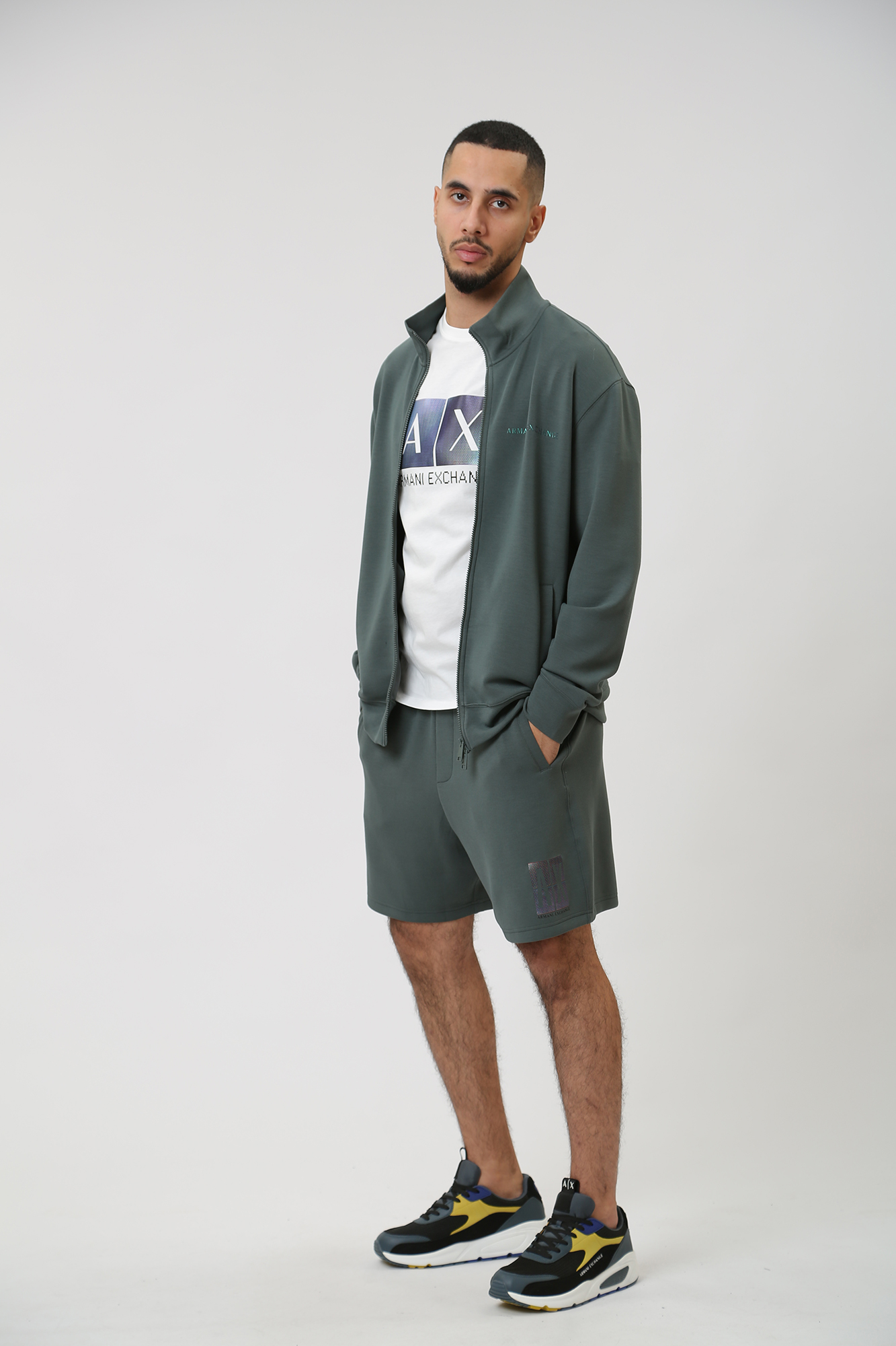 3DZMJF_ZJZDZ Толстовка Armani Exchange Зеленый