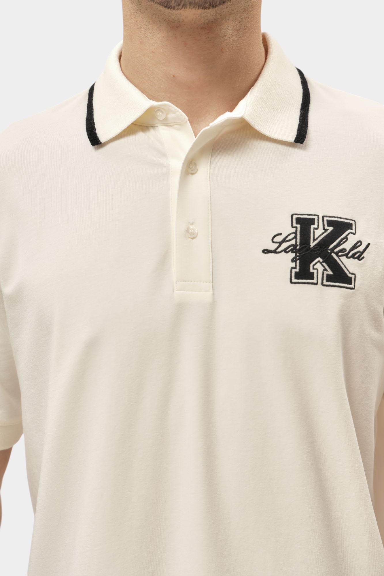 552221_745015 Поло Karl Lagerfeld Бежевый