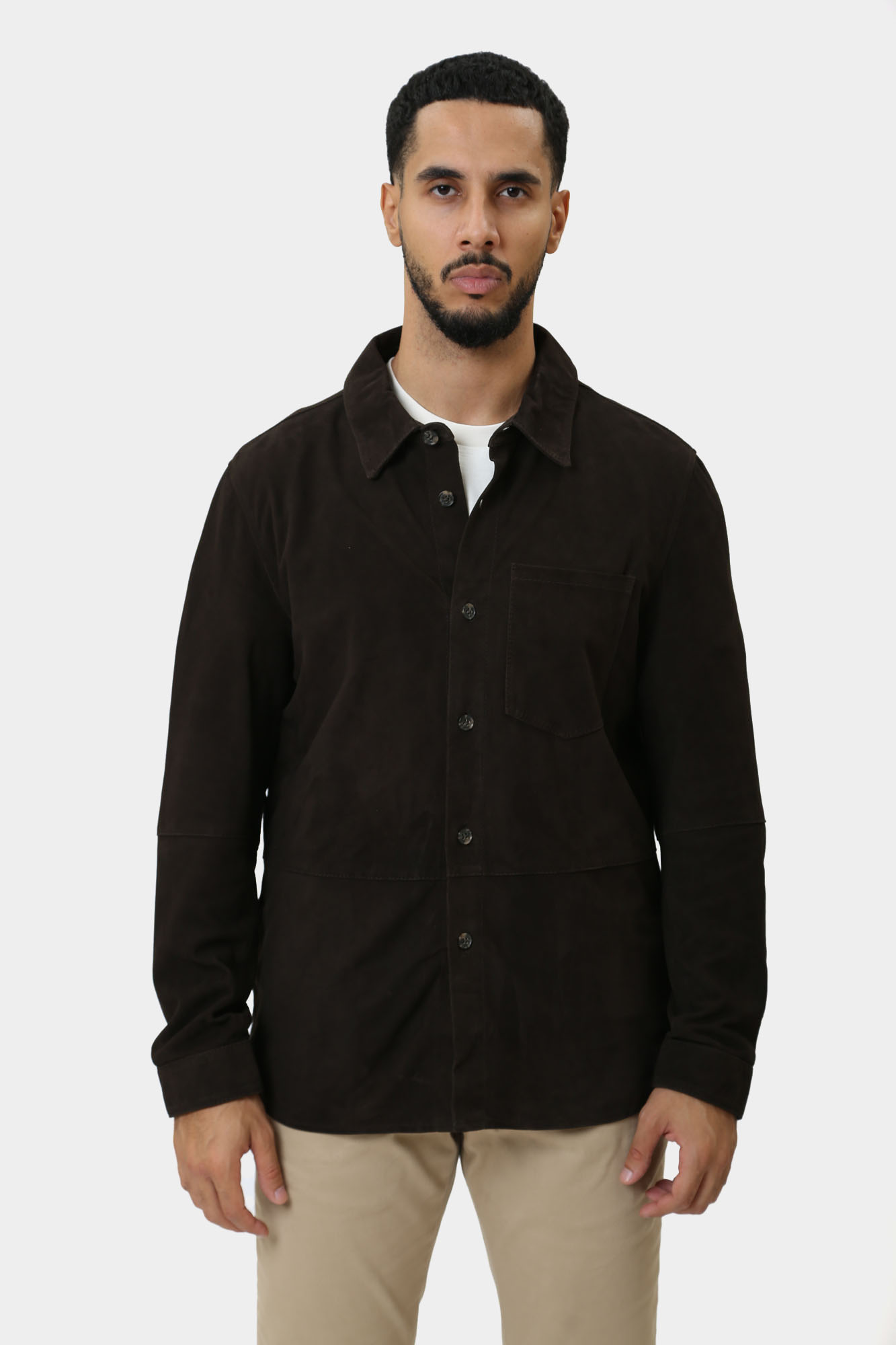 110109_80000620 Куртка кожаная Strellson Коричневый