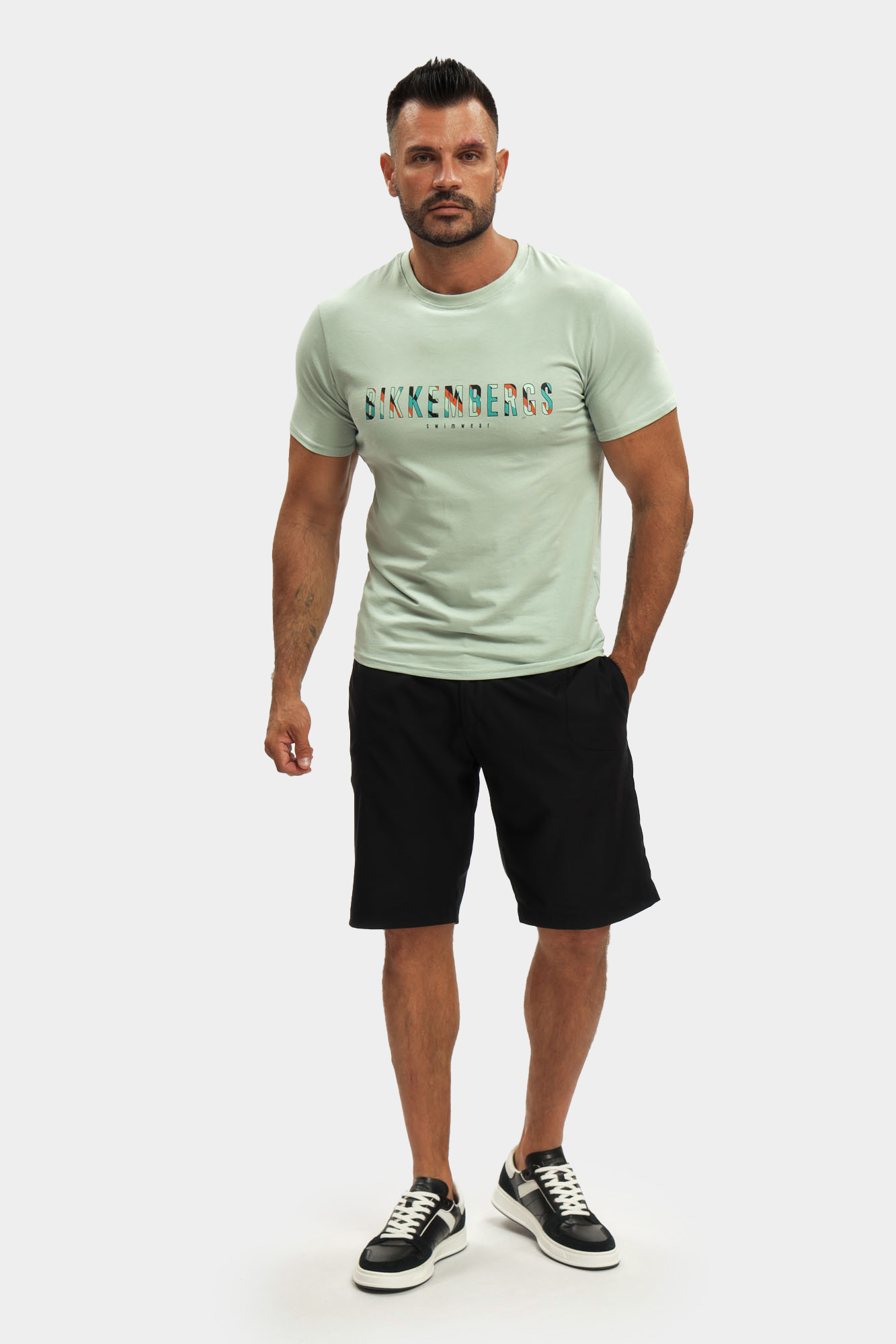 BKK25MTS04 Футболка Bikkembergs Зеленый