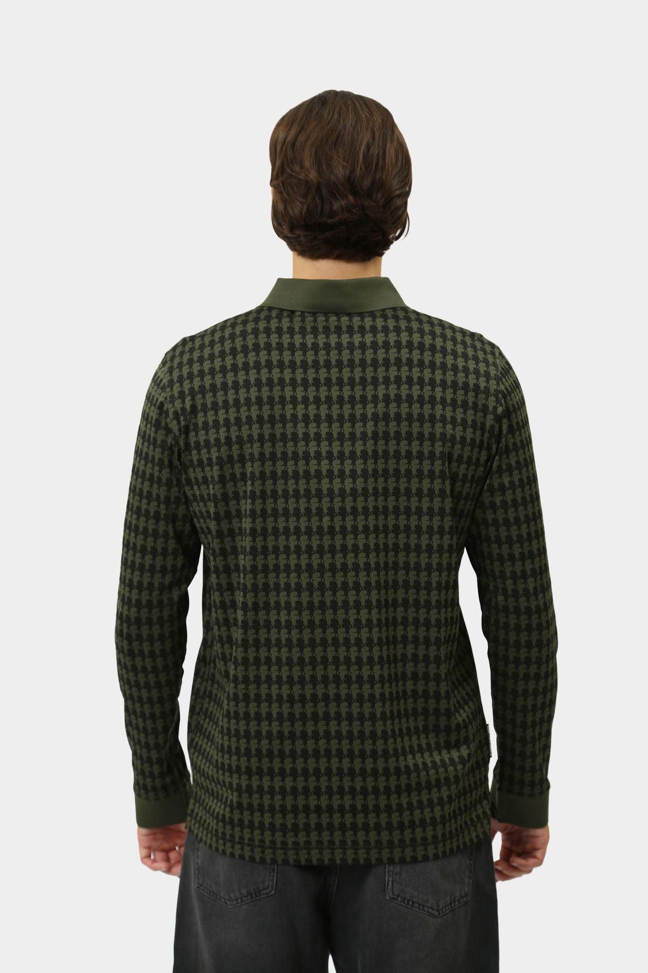 544202_745009 Поло с длинным рукавом Karl Lagerfeld Хаки