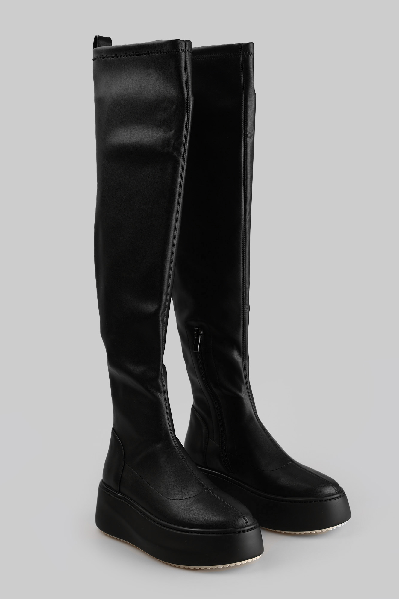 MC10811-WT/8 текстиль Сапоги жен кожа иск. чер. Сапоги ботфорты Marc Cony Черный