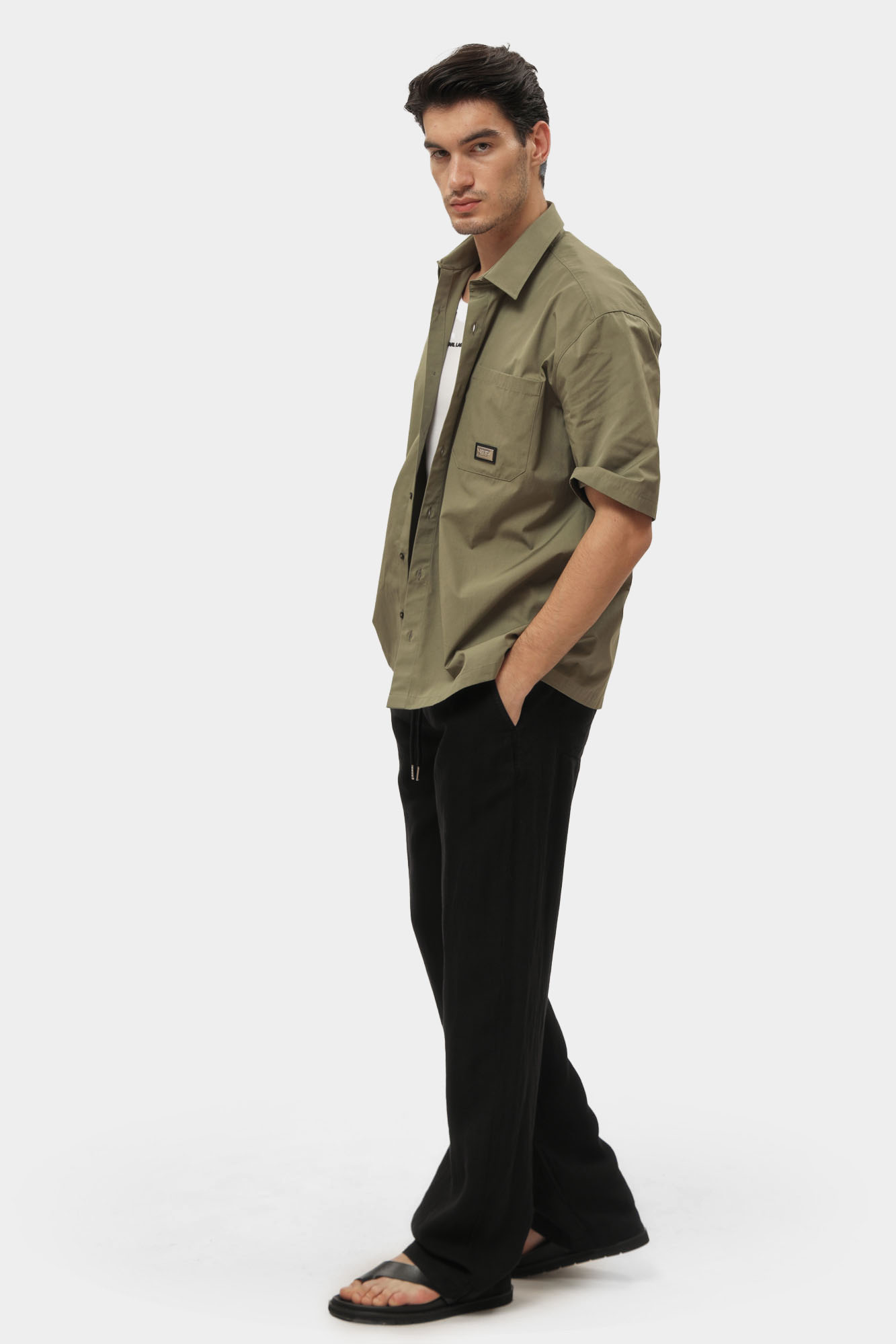 552815_265815 Брюки льняные Karl Lagerfeld Черный