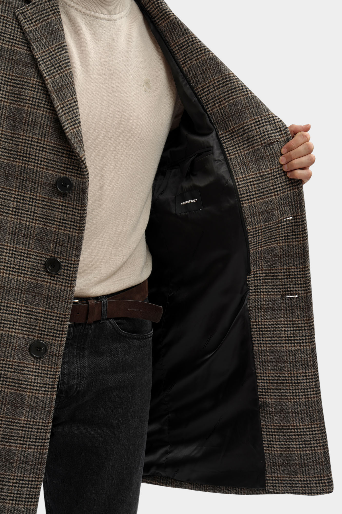 554755_455733 Пальто Karl Lagerfeld Черный