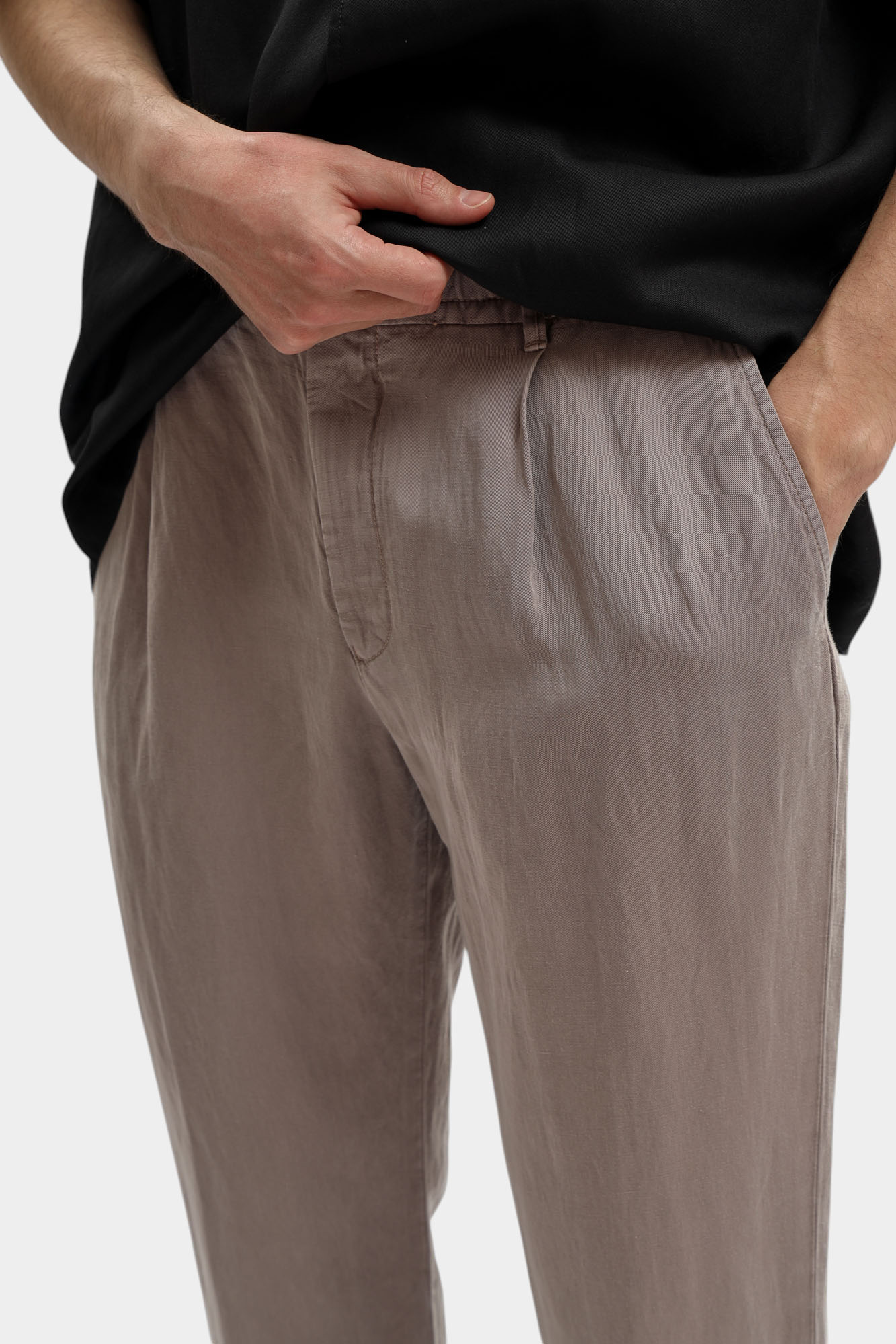 30102699_10015385 Брюки льняные Strellson Серый