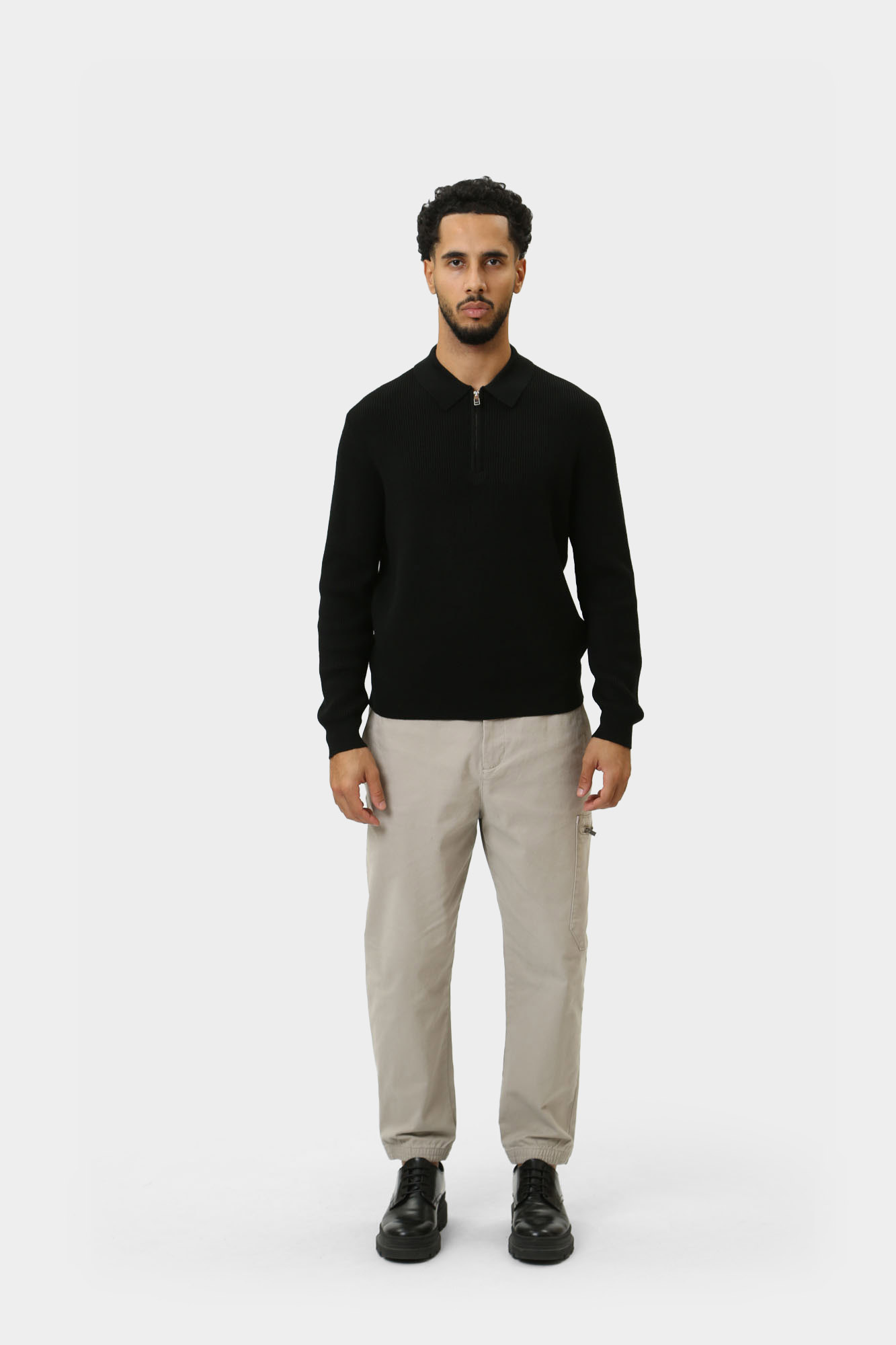 XM000129_AF10348 Поло с длинным рукавом Armani Exchange Черный