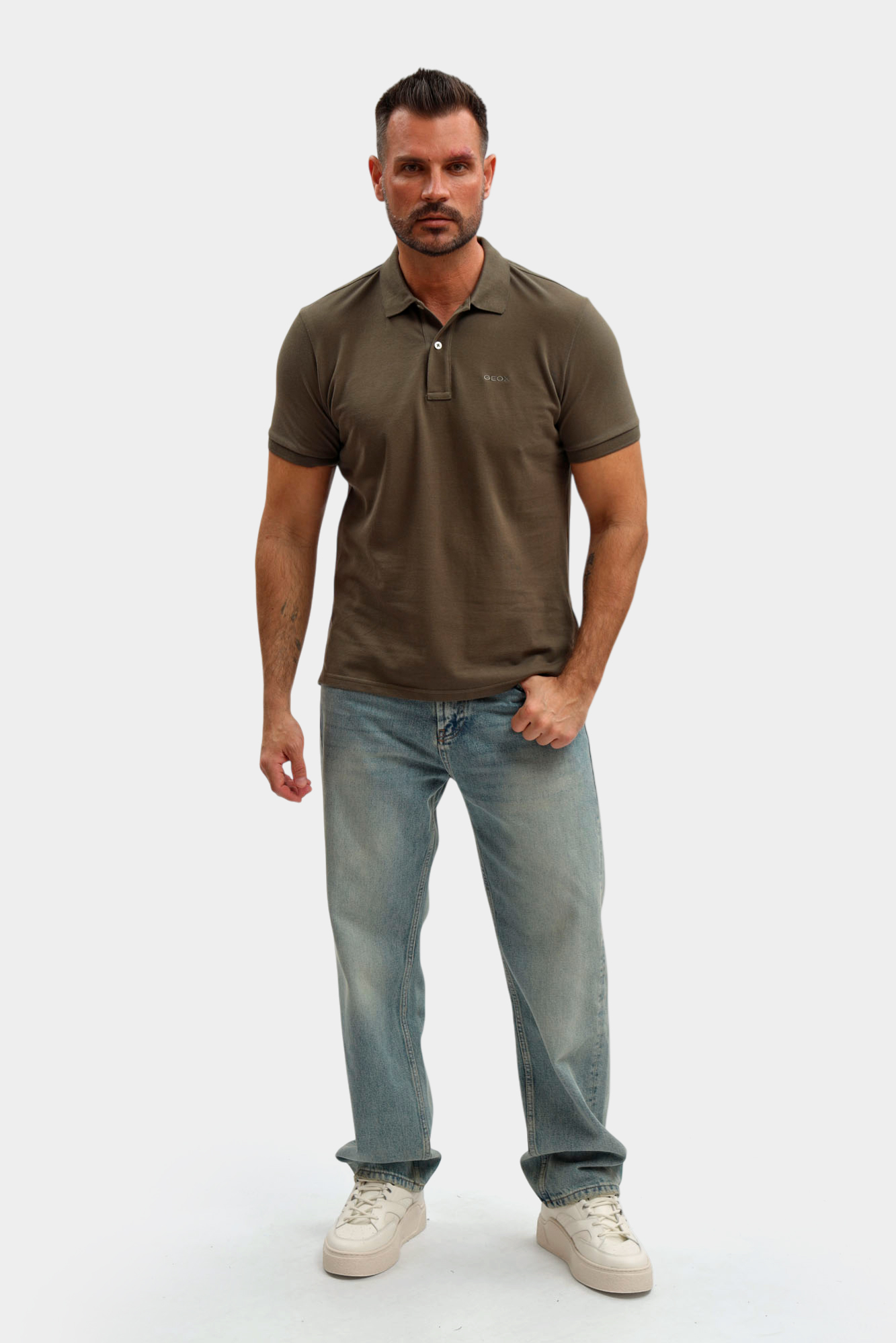 M6511BT3360F Поло Geox Хаки