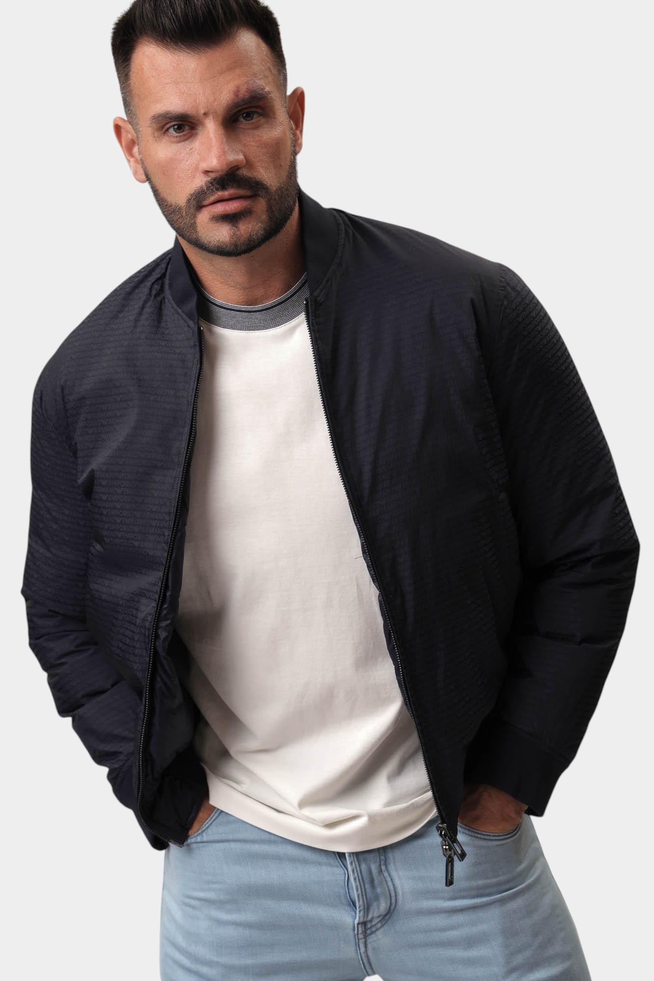 EM001285_AF15384 Бомбер Emporio Armani Синий
