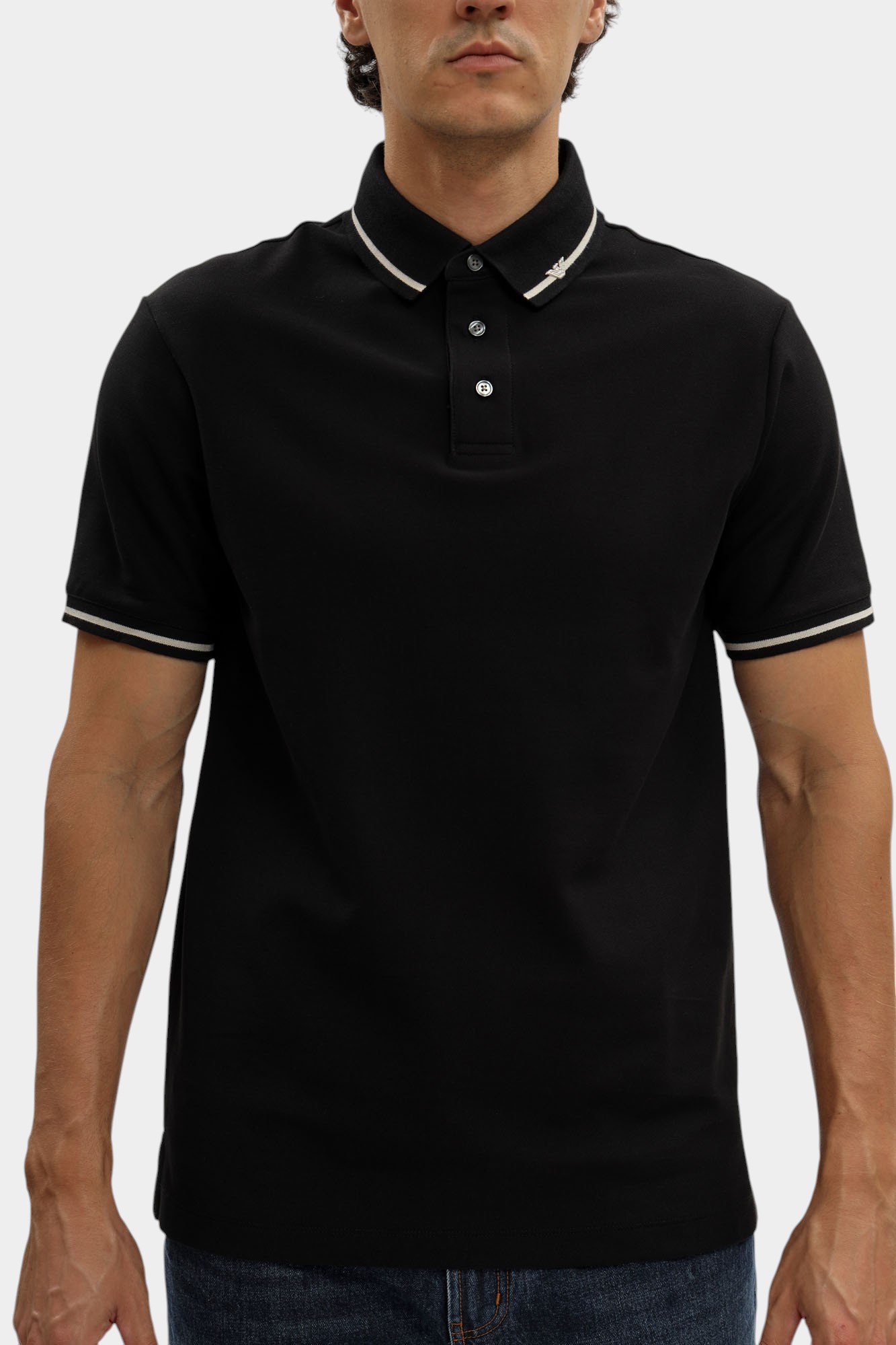 EM003003_ AF10497 Футболка Поло Emporio Armani Черный