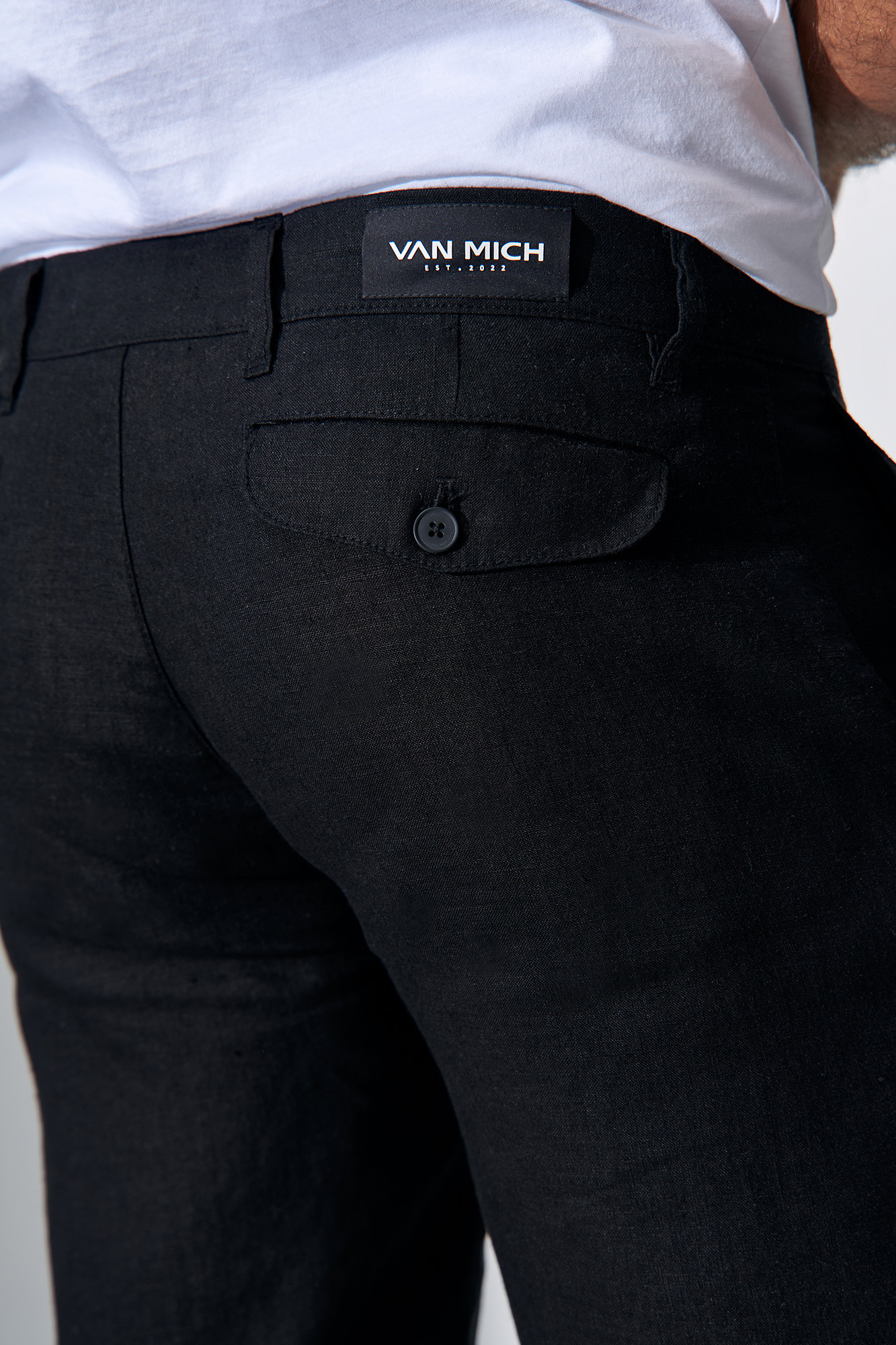 VM-231-55-072 Шорты льняные Van Mich Черный