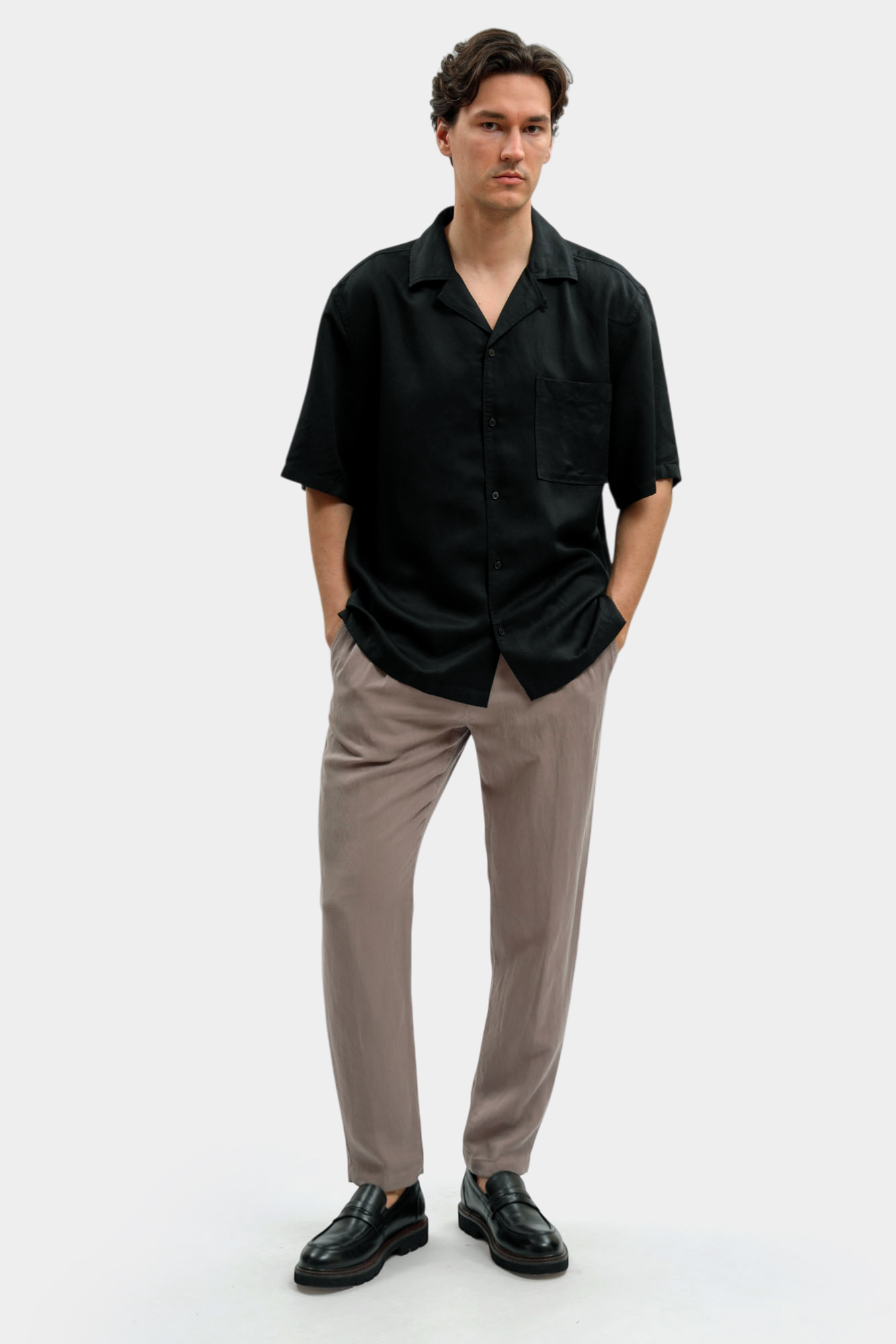 30102699_10015385 Брюки льняные Strellson Серый