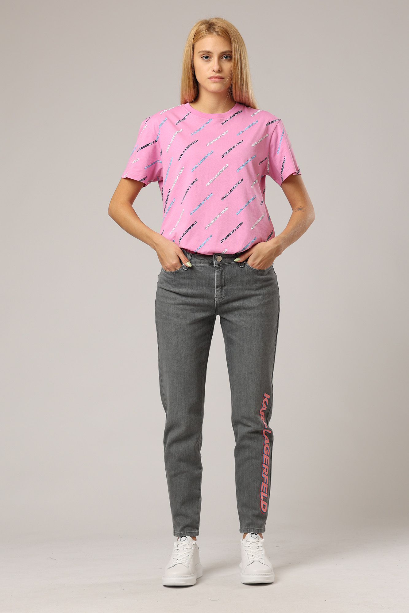 225W1108 брюки джинсовые karl lagerfeld 