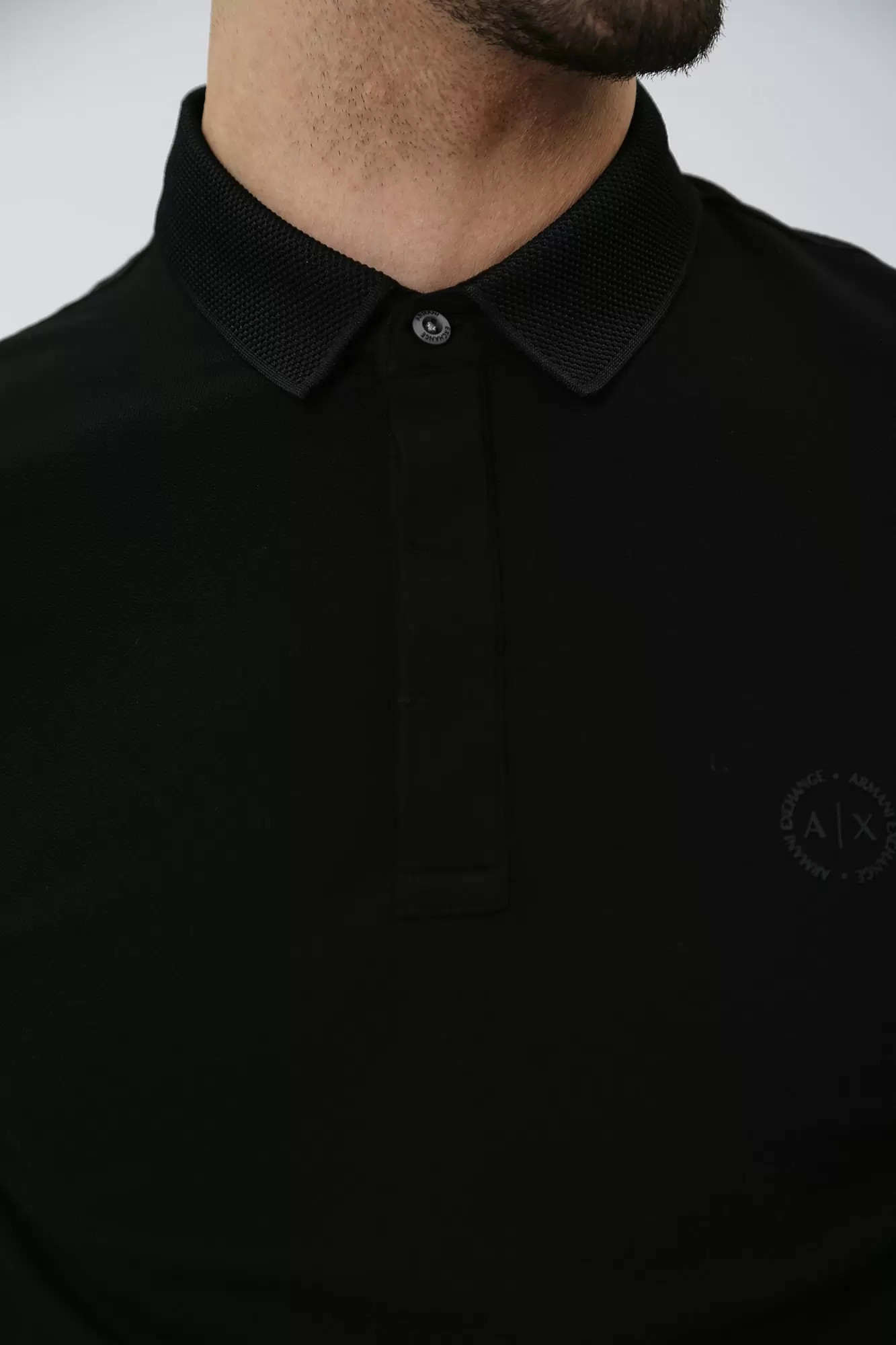 8NZF79_ZJ81Z Поло с длинным рукавом Armani Exchange Черный