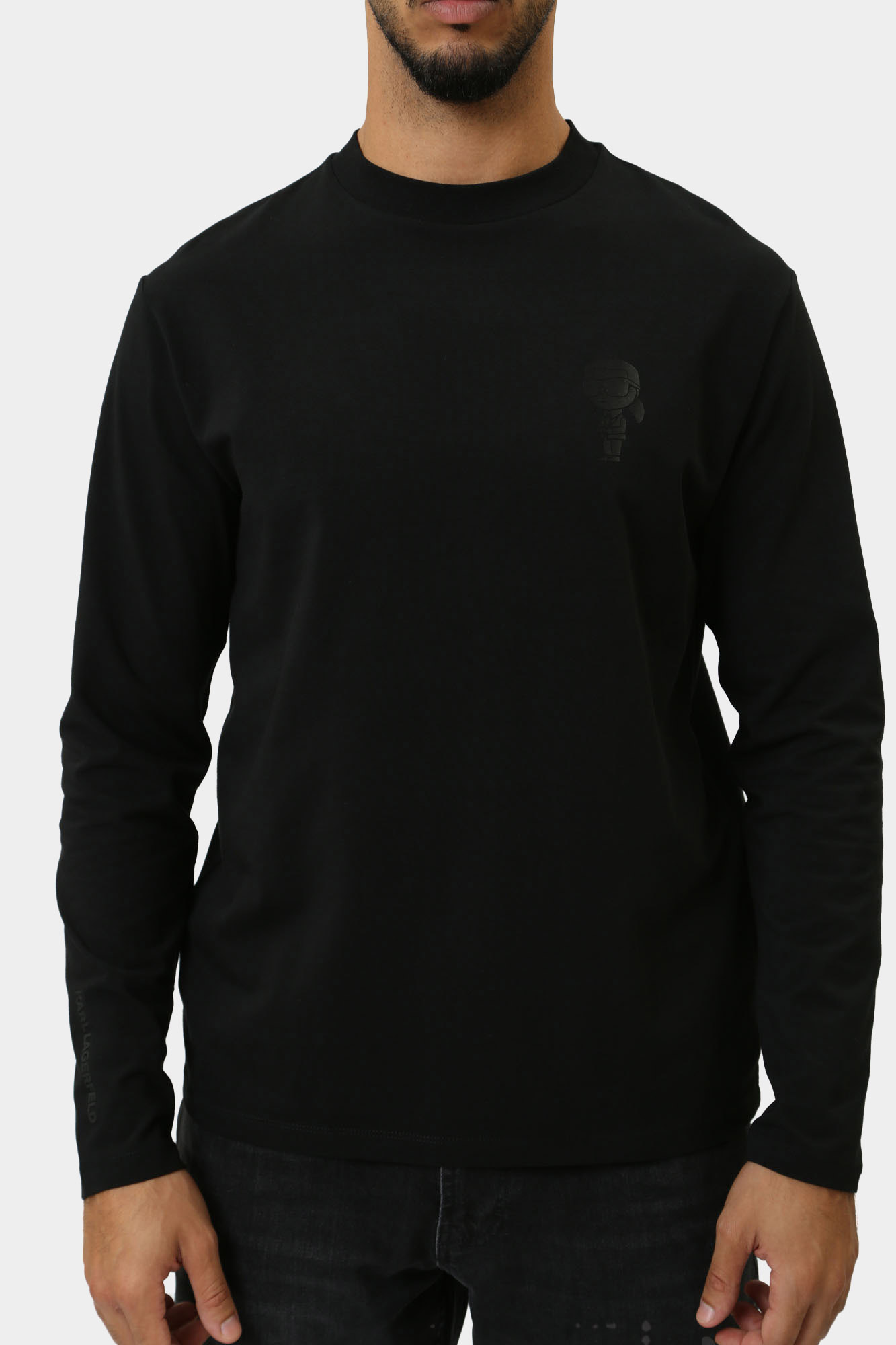 544221_755058 Лонгслив Karl Lagerfeld Черный