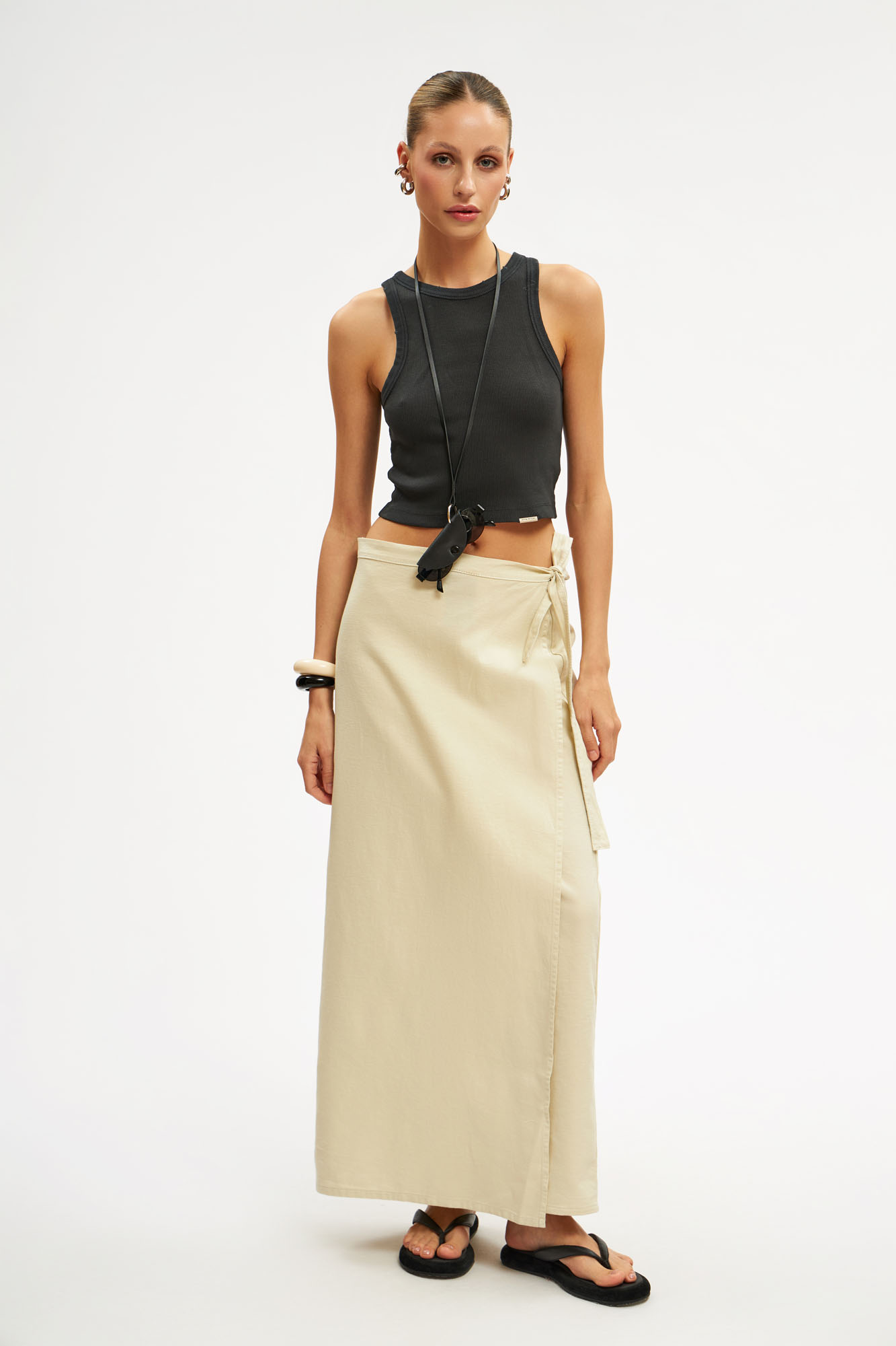 Юбка льняная Van Mich Бежевый