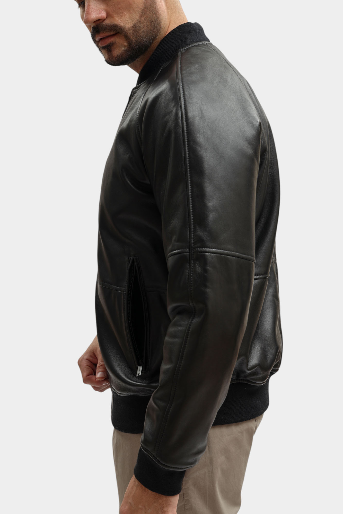 80000840_110157 Куртка кожаная Strellson Черный