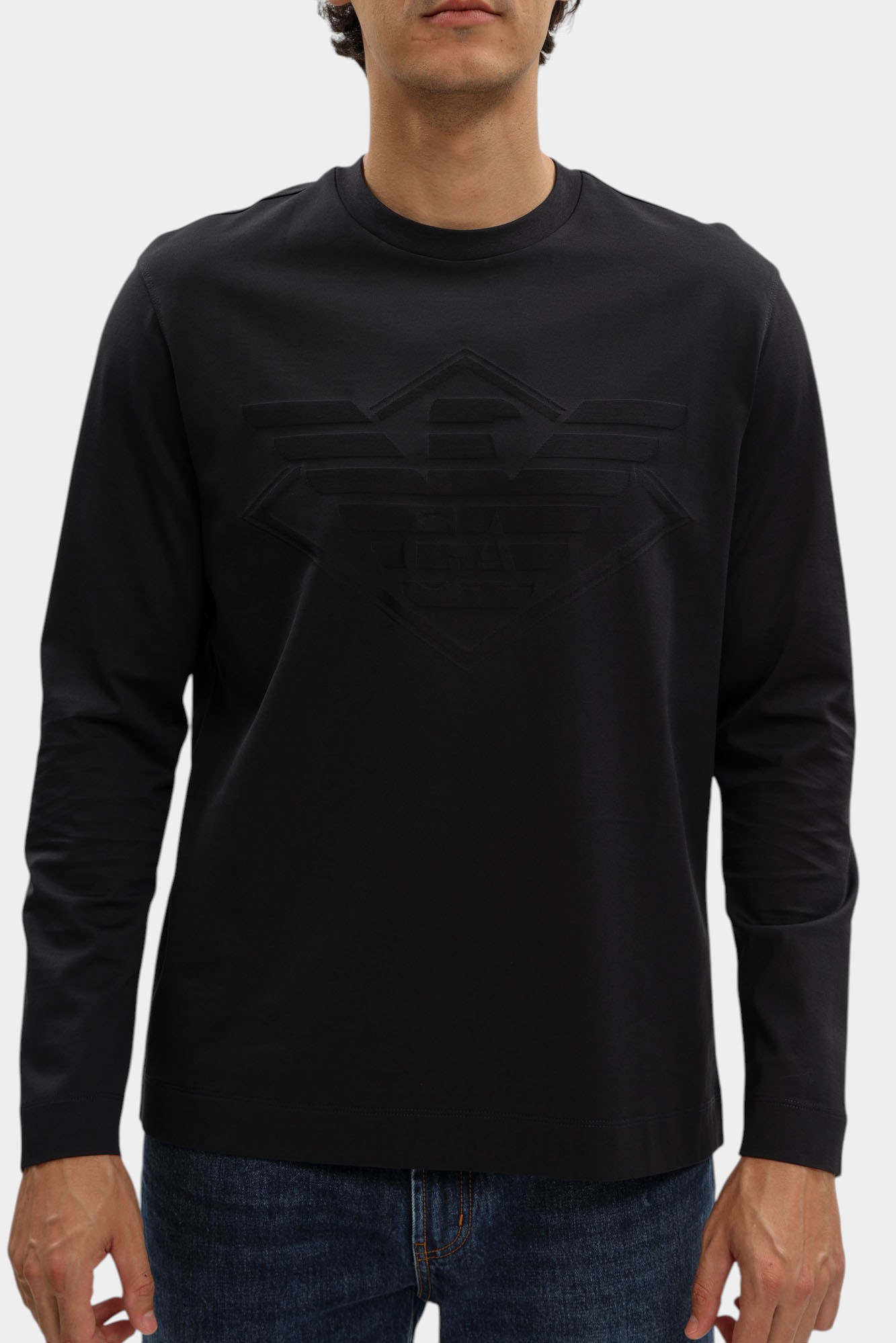 EM004347_ AF10762 Лонгслив Emporio Armani Синий