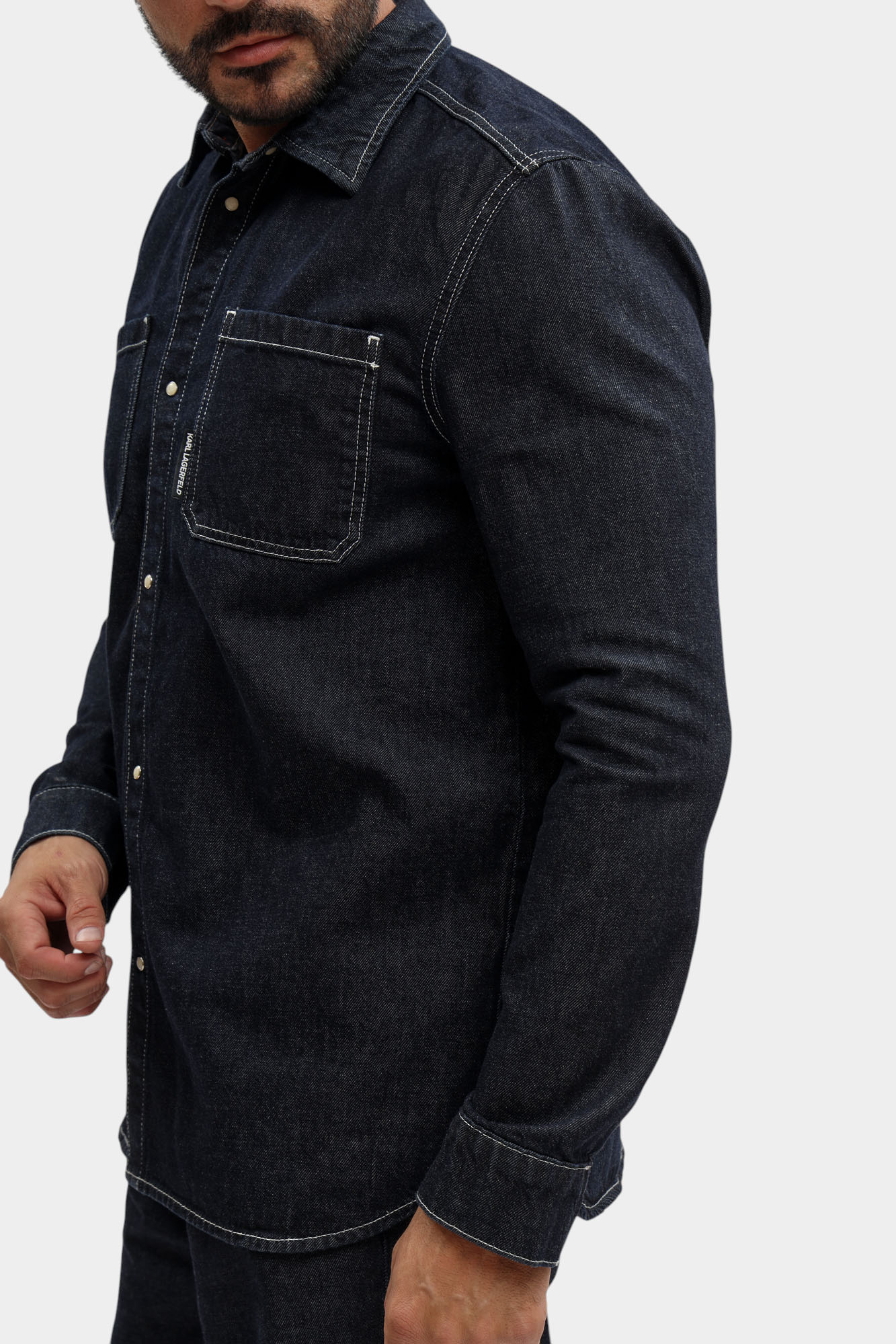 554864_605903 Рубашка джинсовая Karl Lagerfeld Голубой