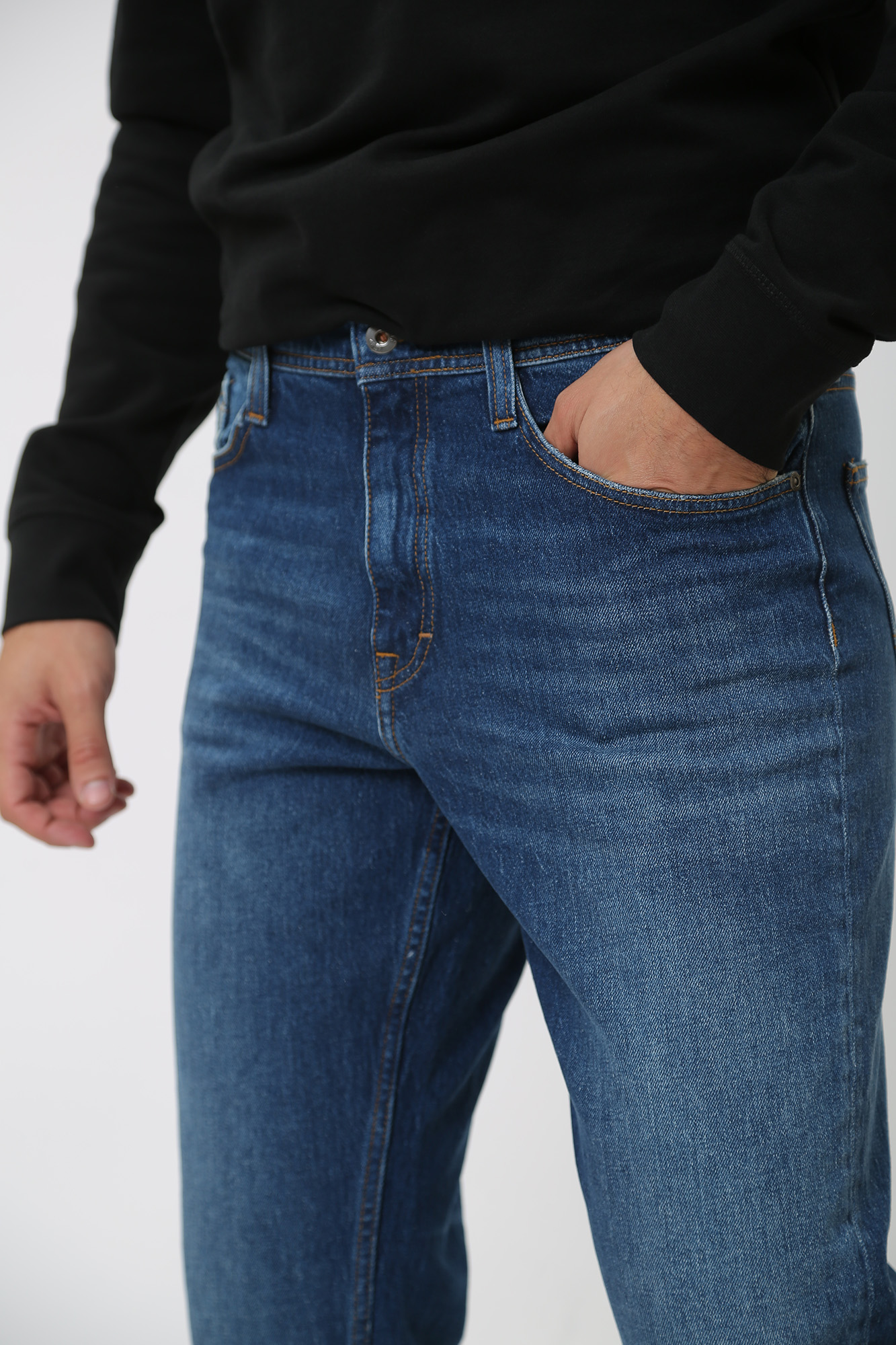 1014612-5000 Джинсы Denver Cropped  Mustang Синий