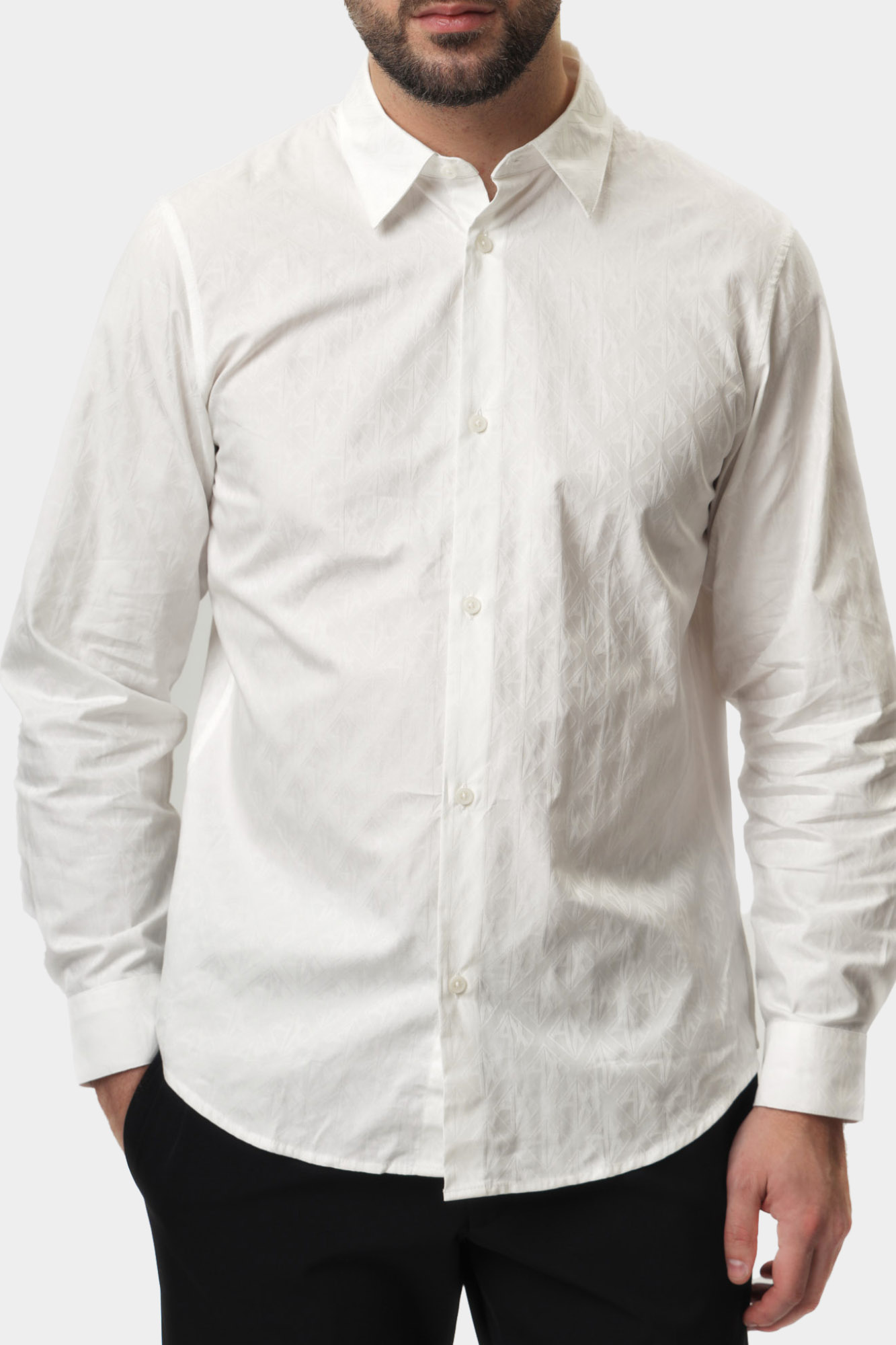 XM000197_AF12179 Рубашка с длинным рукавом Armani Exchange Белый